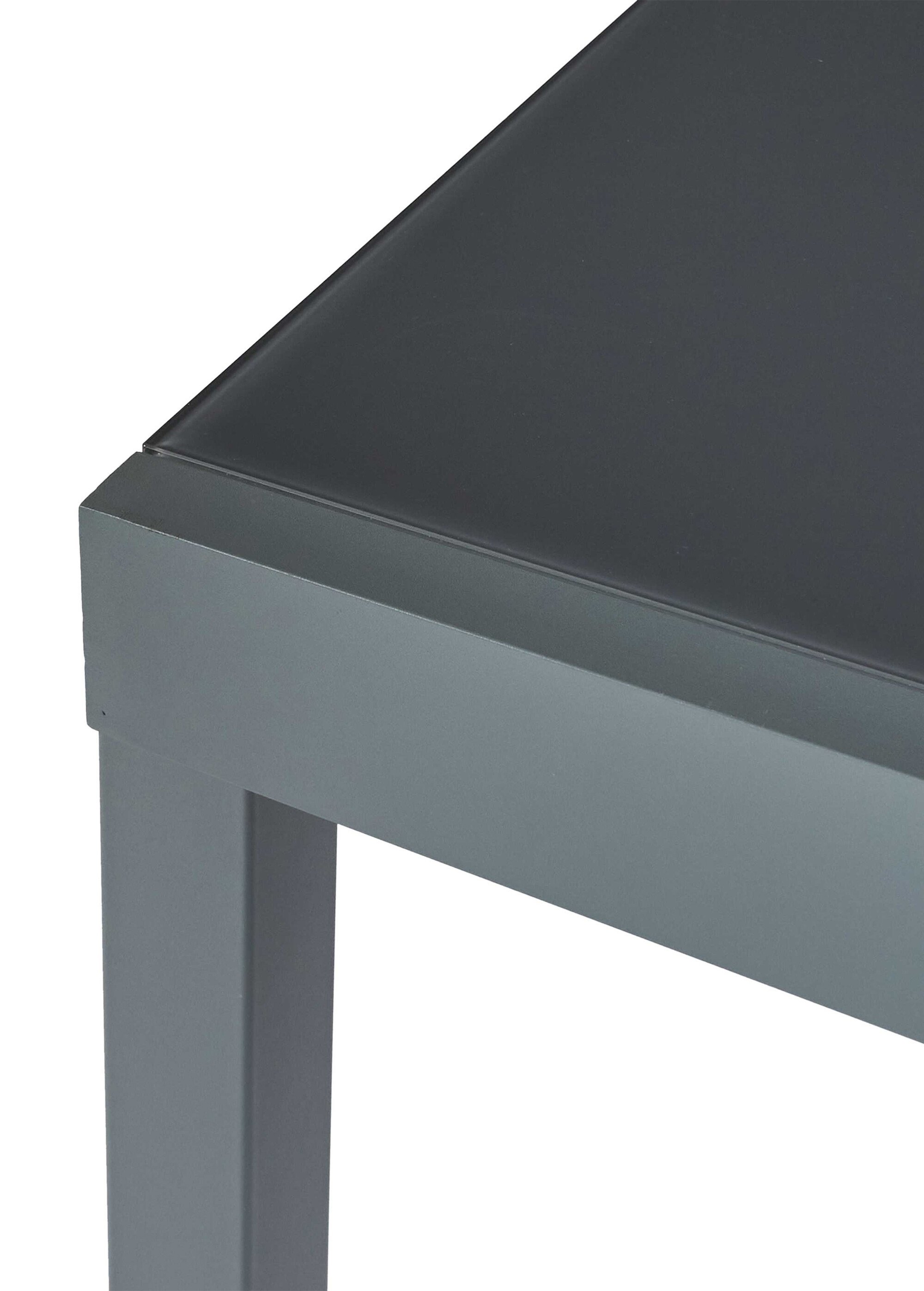 Table de jardin extensible verre, foncé GRIS CMP-HDO0287 DE4