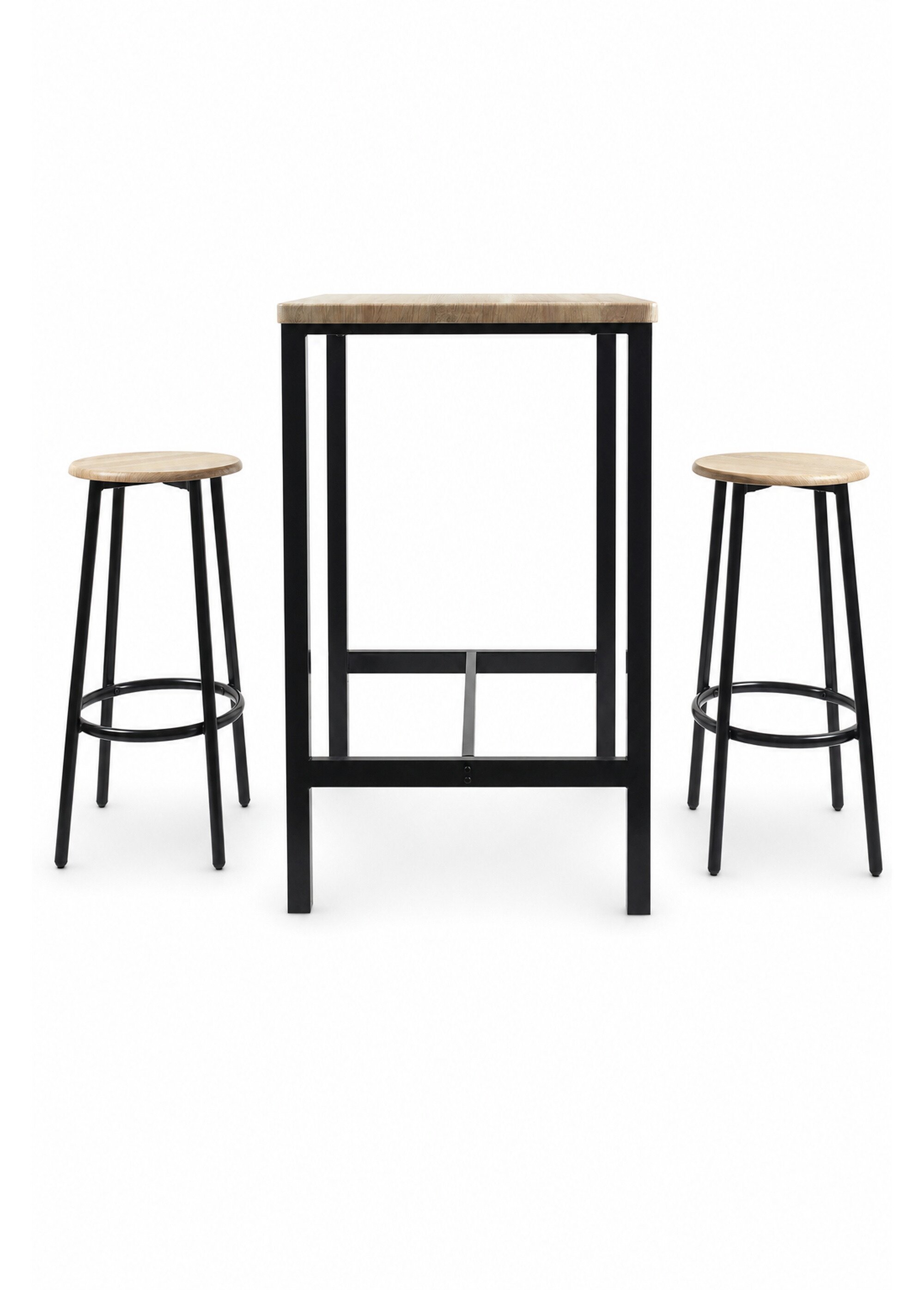 Table mange debout + 2 Tabourets hauts LOKA MARRON CMP-HD0210 FA1