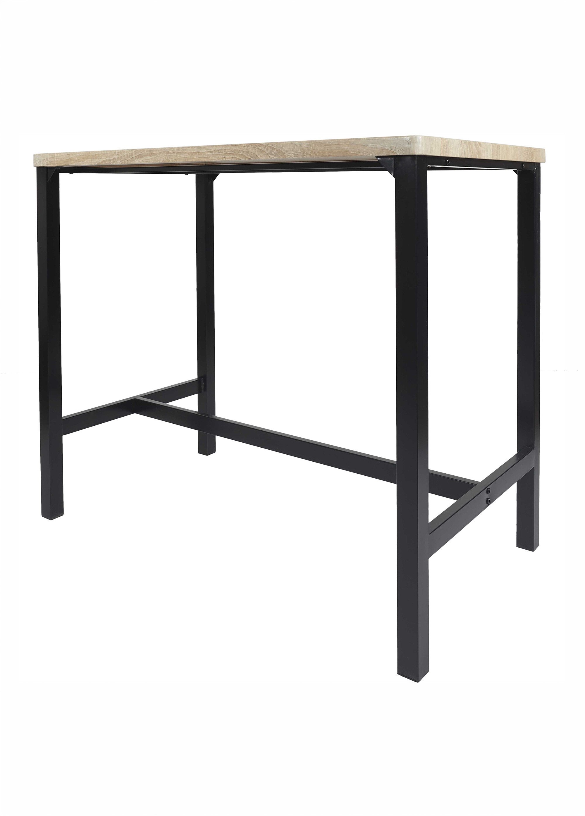 Table mange debout + 4 Tabourets hauts LOKA MARRON CMP-HD0217 DE1