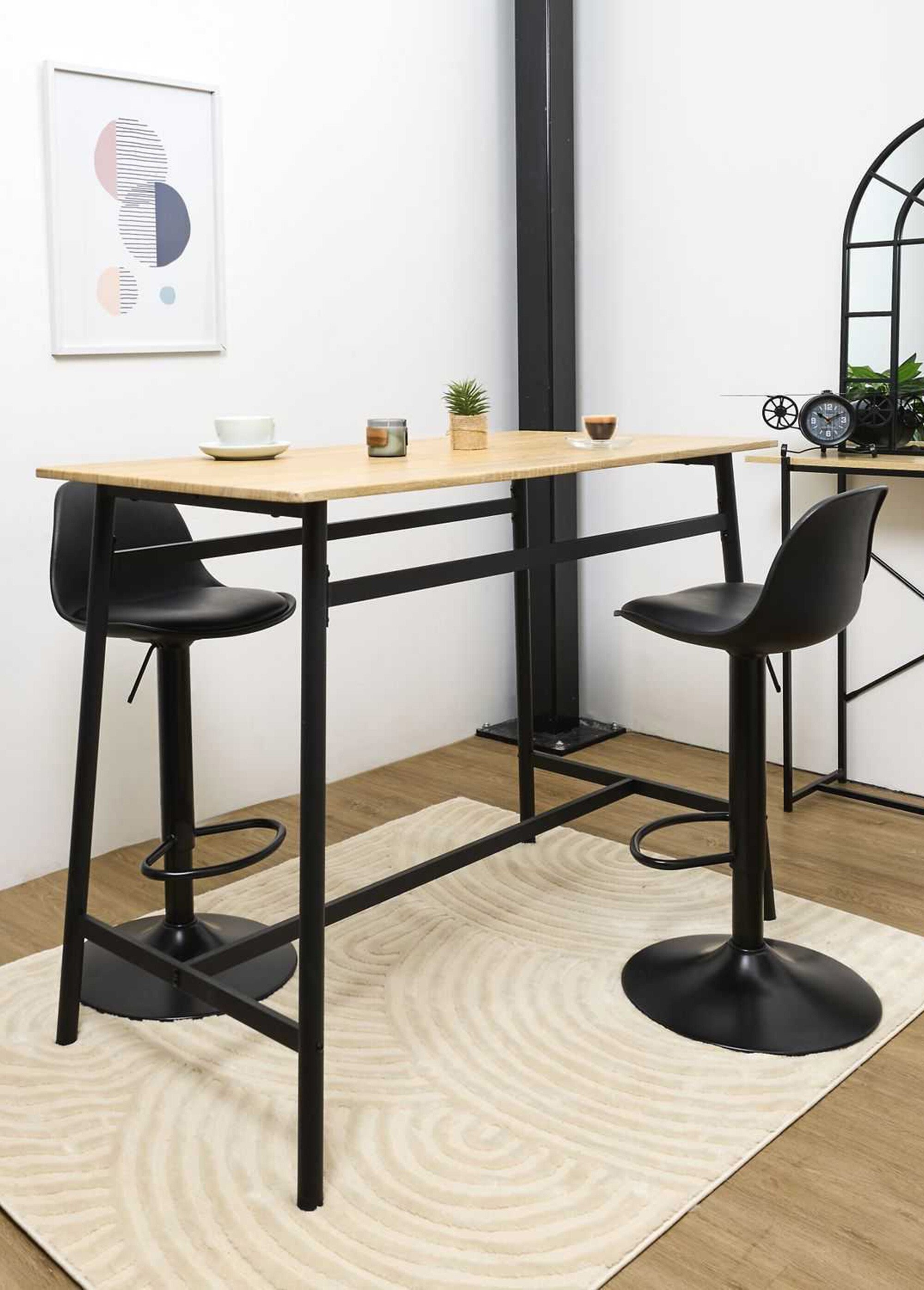Table mange debout style industriel LOKA MARRON CMP-HD0566 SI1