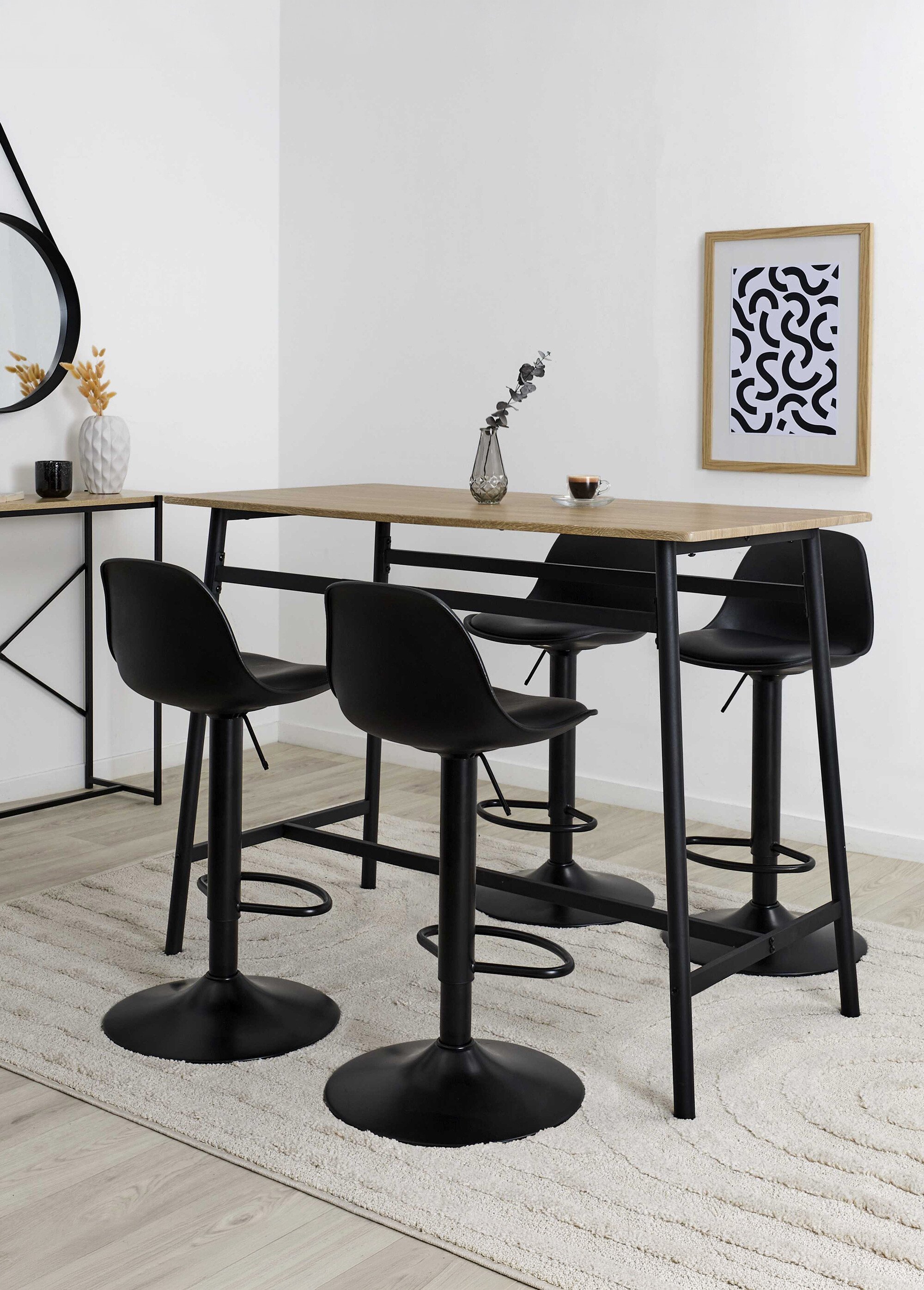 Table mange debout style industriel LOKA MARRON CMP-HD0566 SI2
