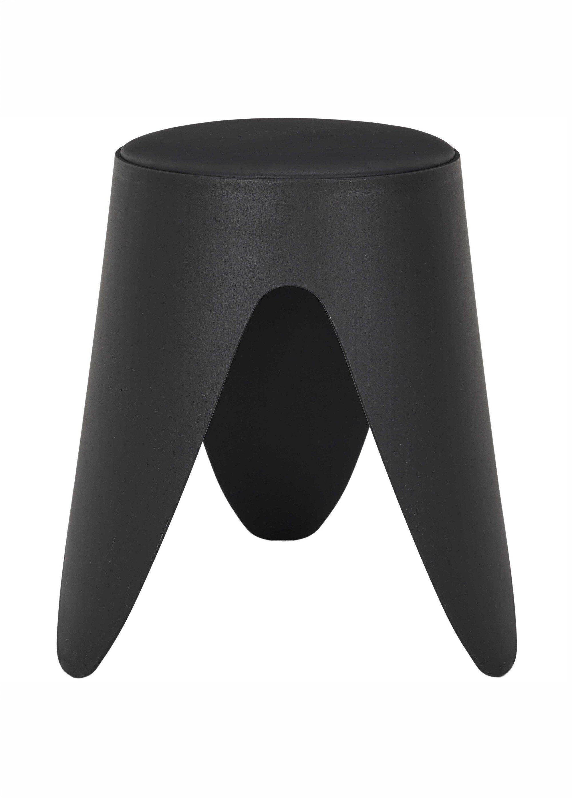 Tabouret d'appoint empilable tendance EVE NOIR CMP-HD0292 DE1