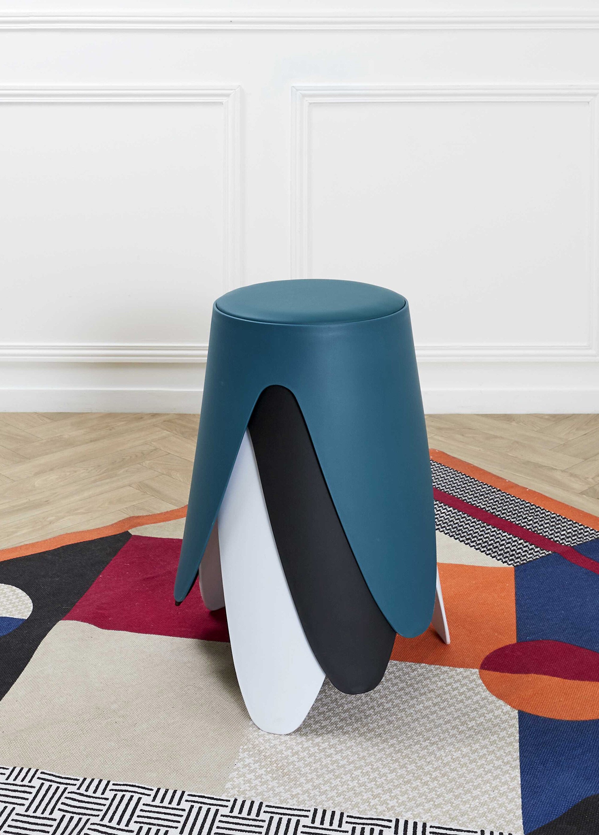 Tabouret d'appoint empilable tendance EVE GRIS CMP-HD0292 SI2