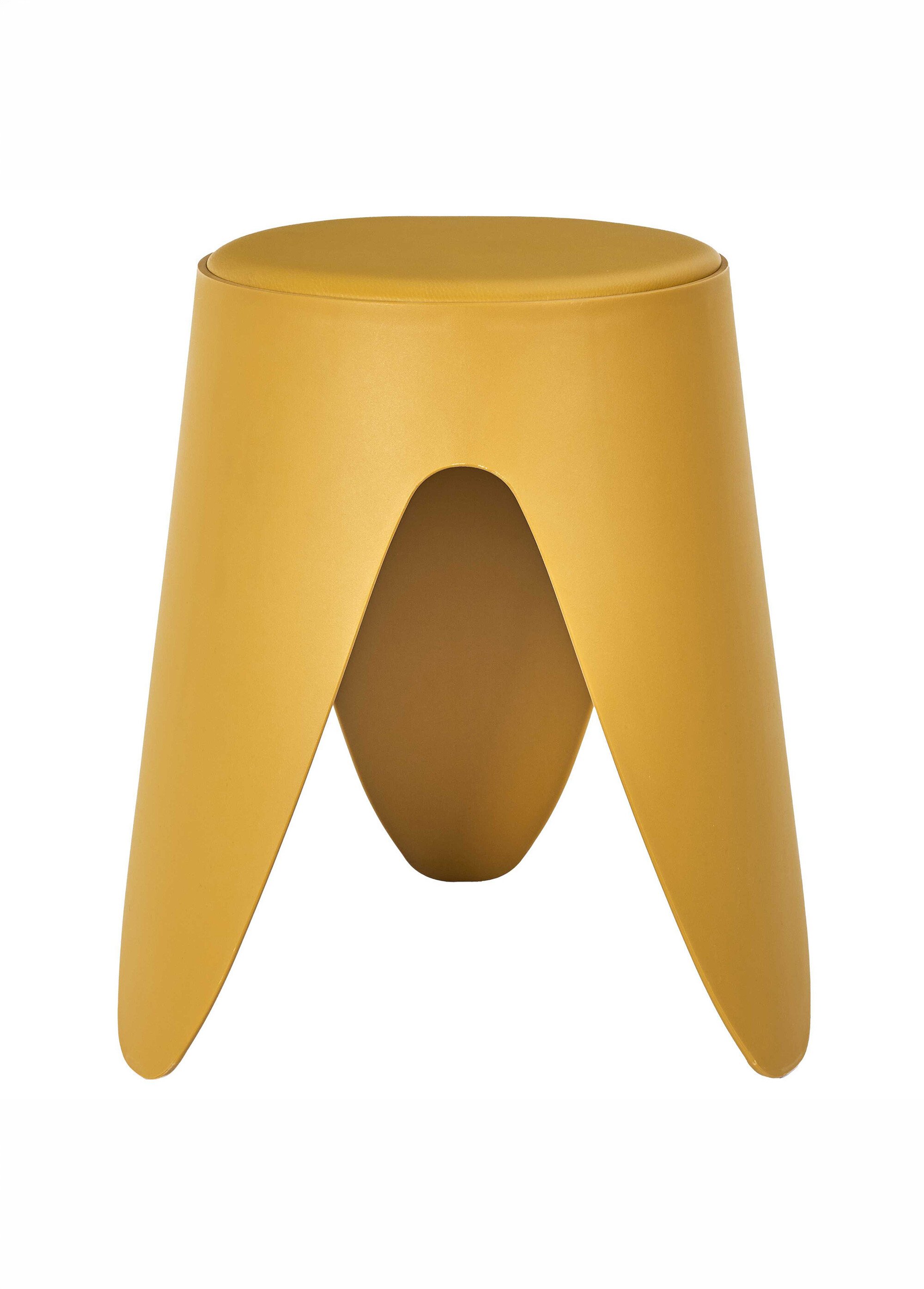 Tabouret d'appoint empilable tendance EVE JAUNE CMP-HD0292 DE1