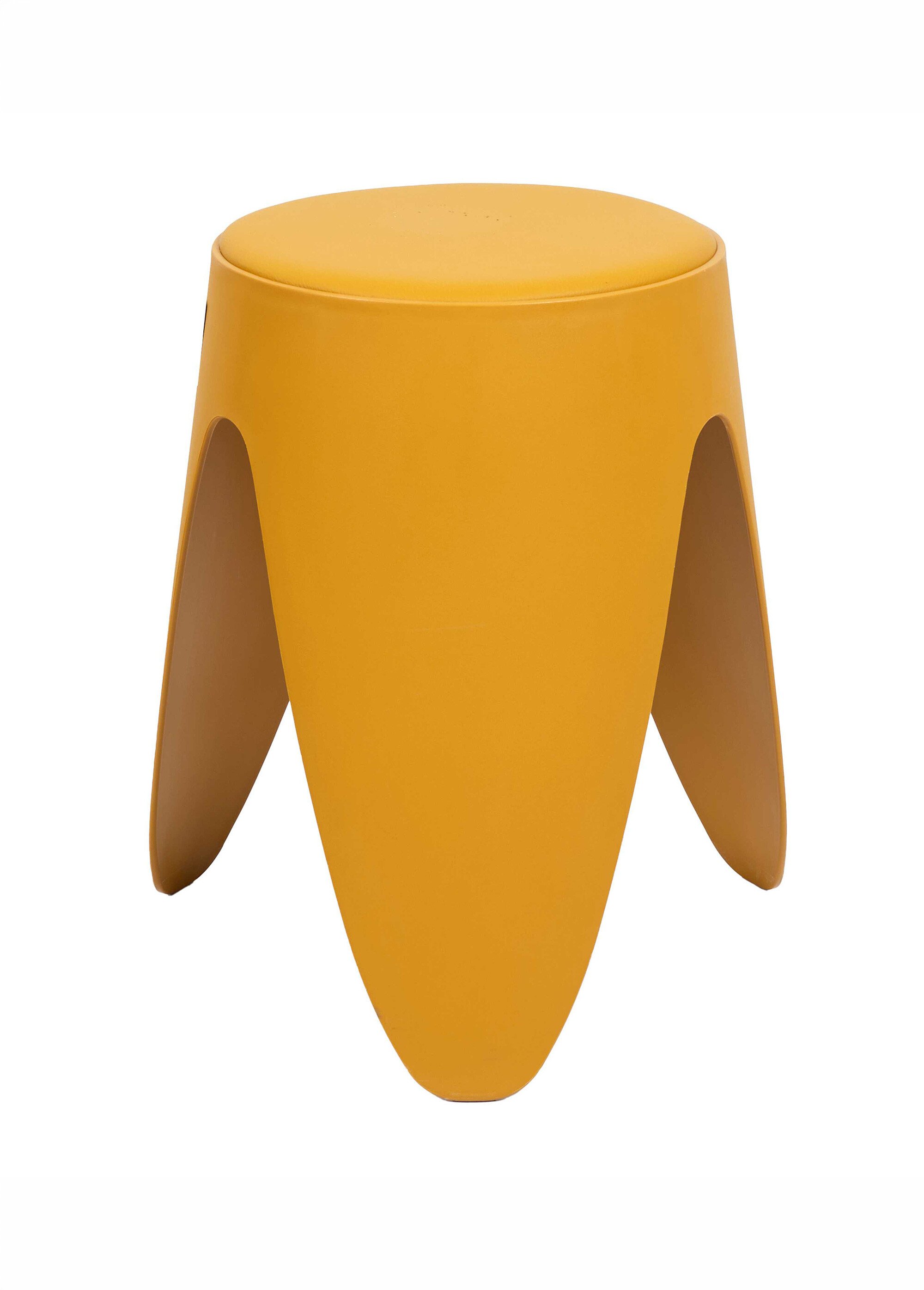 Tabouret d'appoint empilable tendance EVE JAUNE CMP-HD0292 DE2
