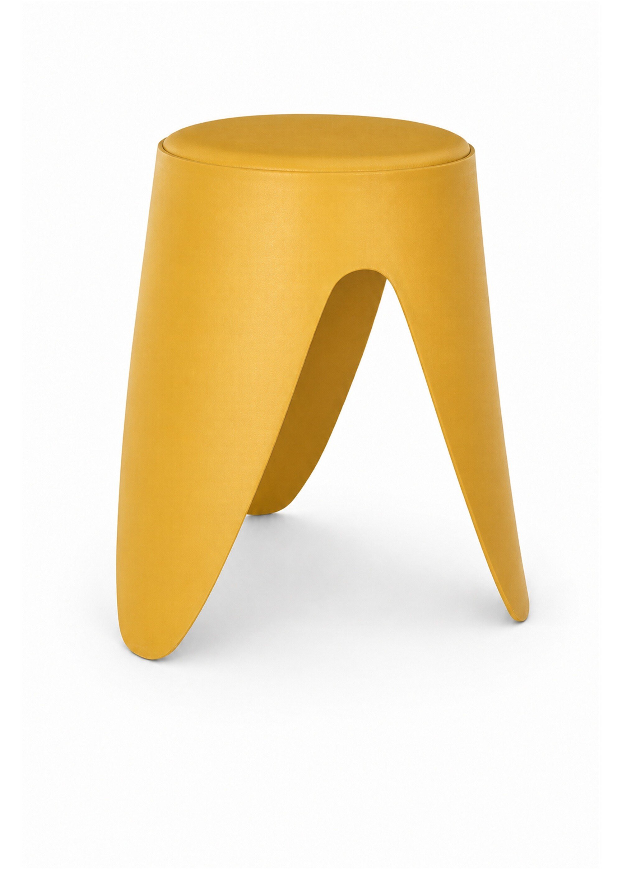 Tabouret d'appoint empilable tendance EVE JAUNE CMP-HD0292 FA1