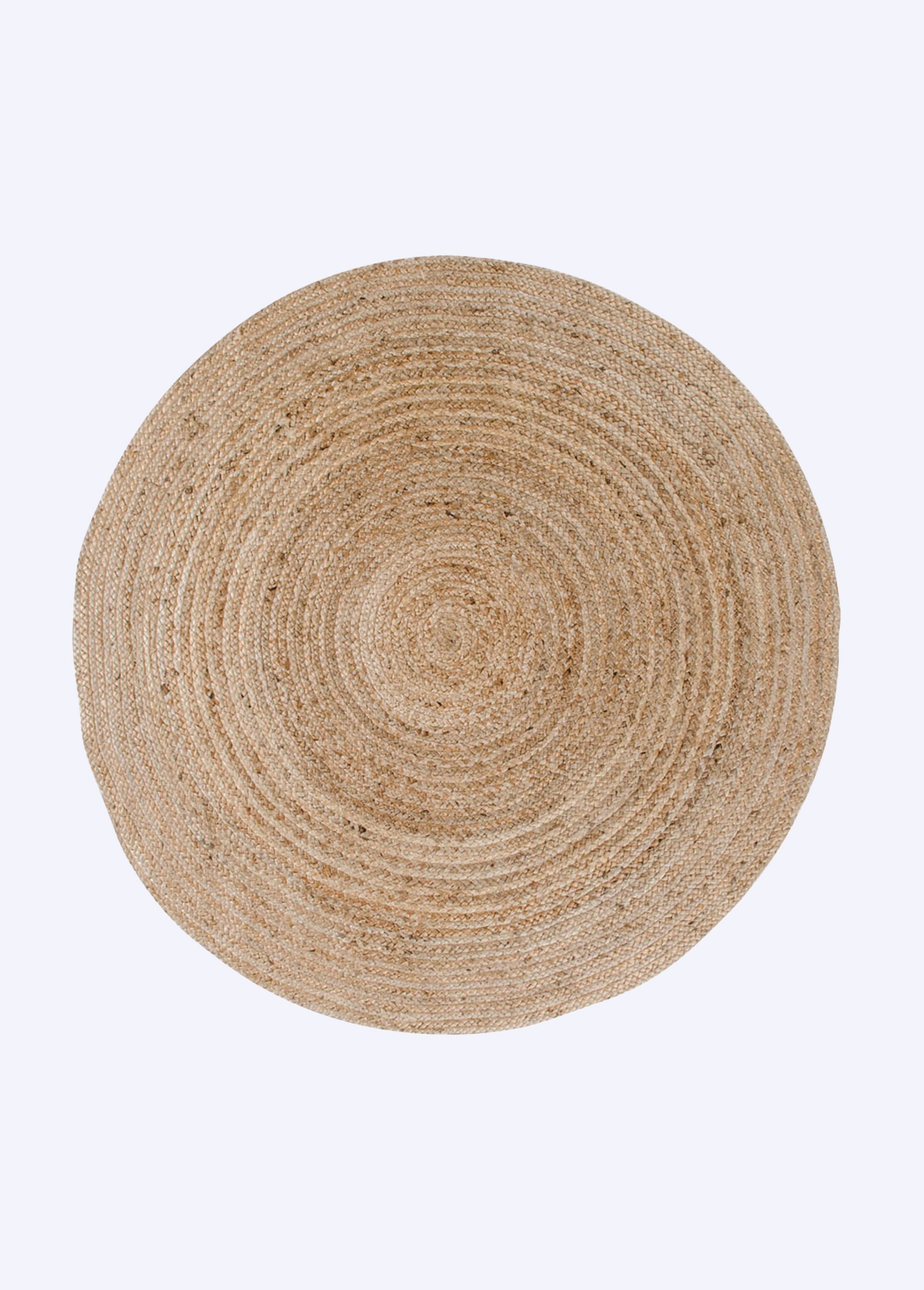 Tapis rond jute tressée, diam. 180cm Beige HN-3981092 FA1