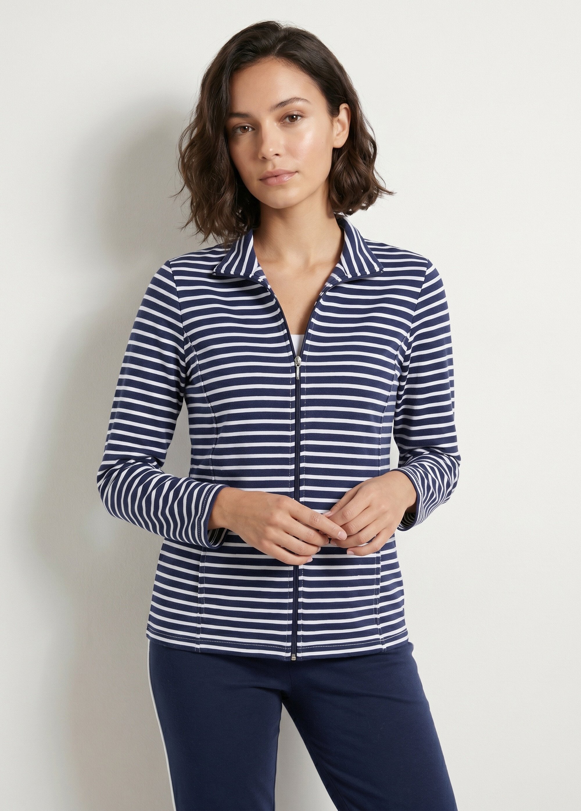 Veste de détente col montant Bleu PAOLA FA1