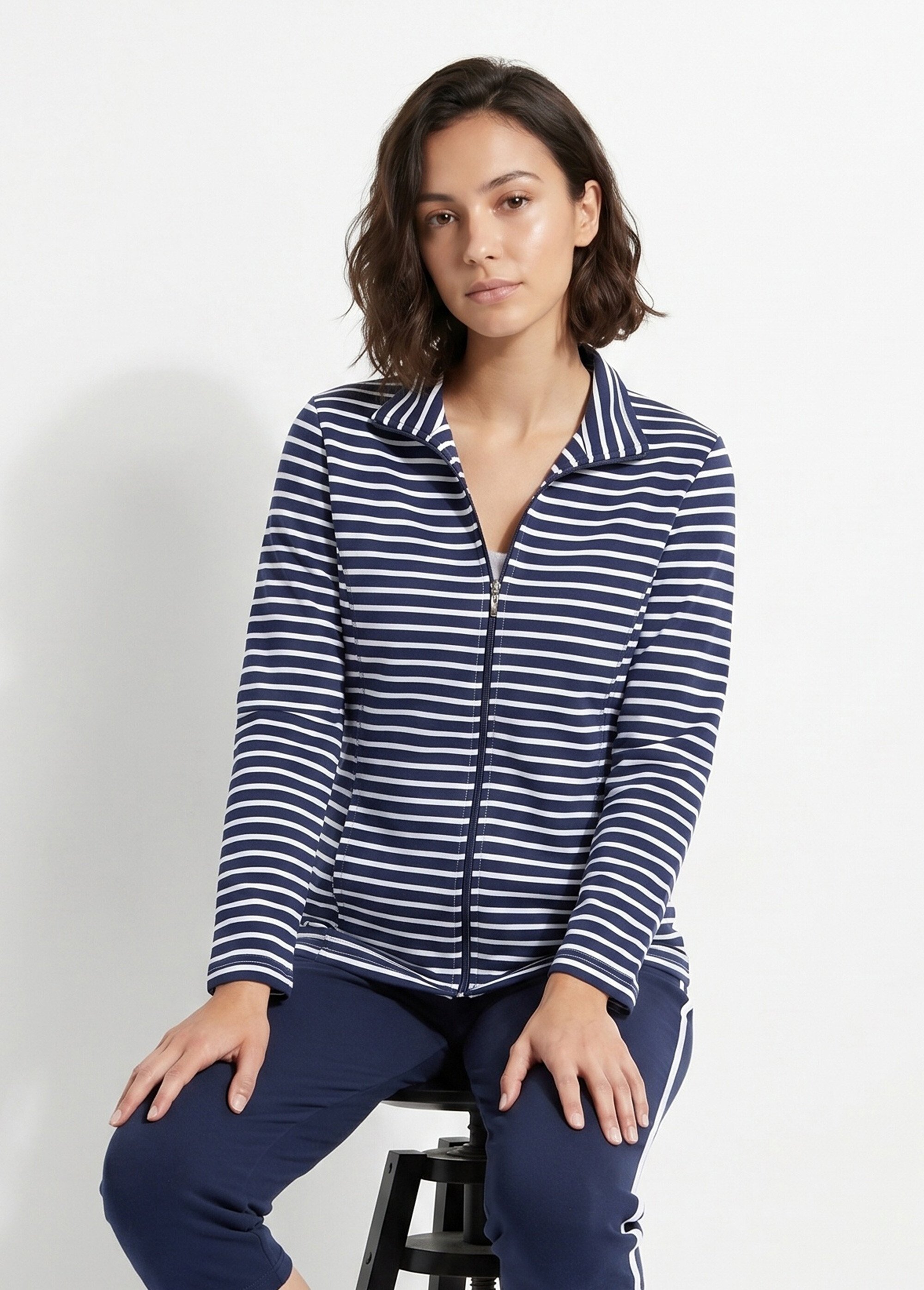 Veste de détente col montant Bleu PAOLA MV1