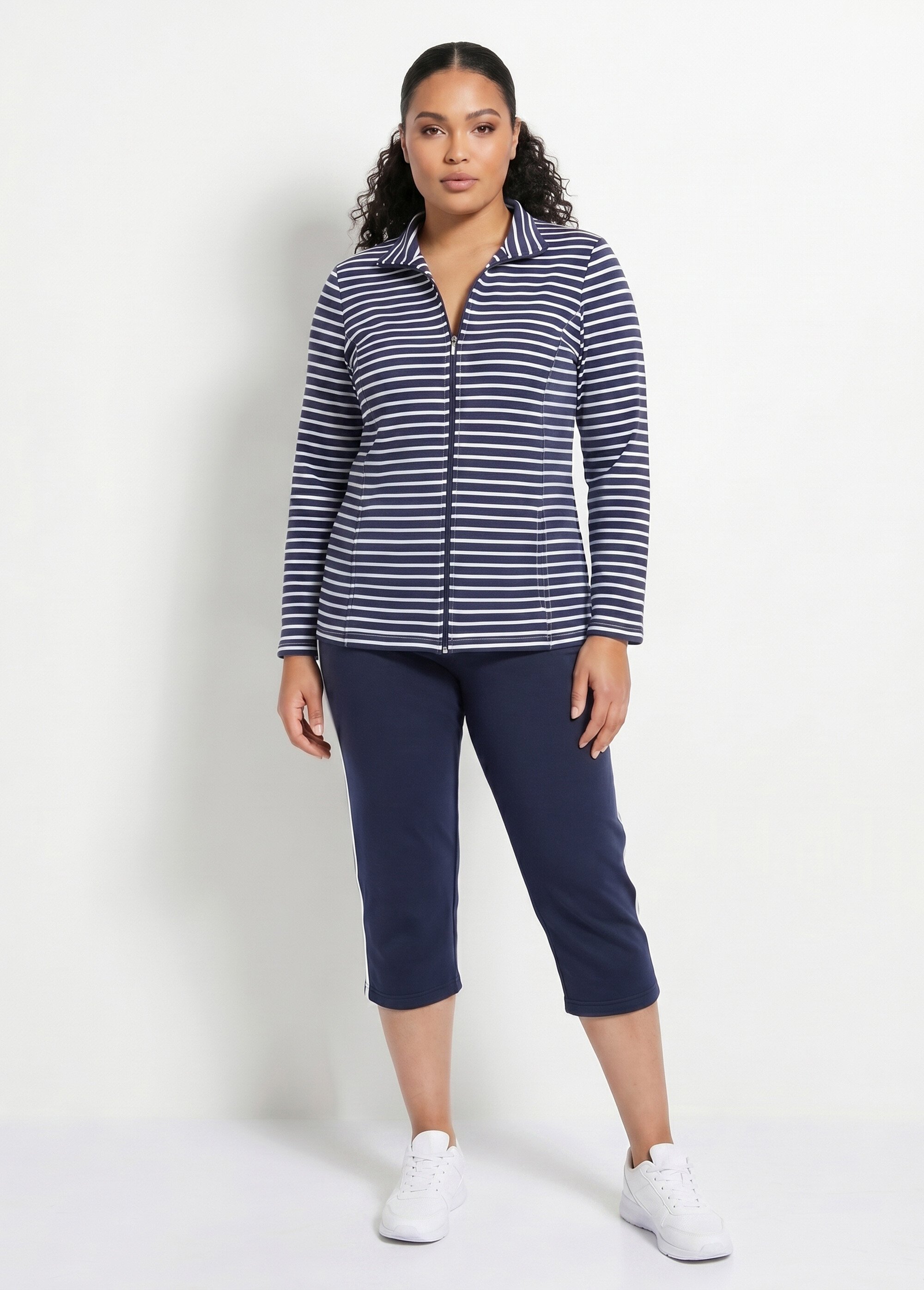Veste de détente col montant Grande Taille Bleu PAOLA SI1