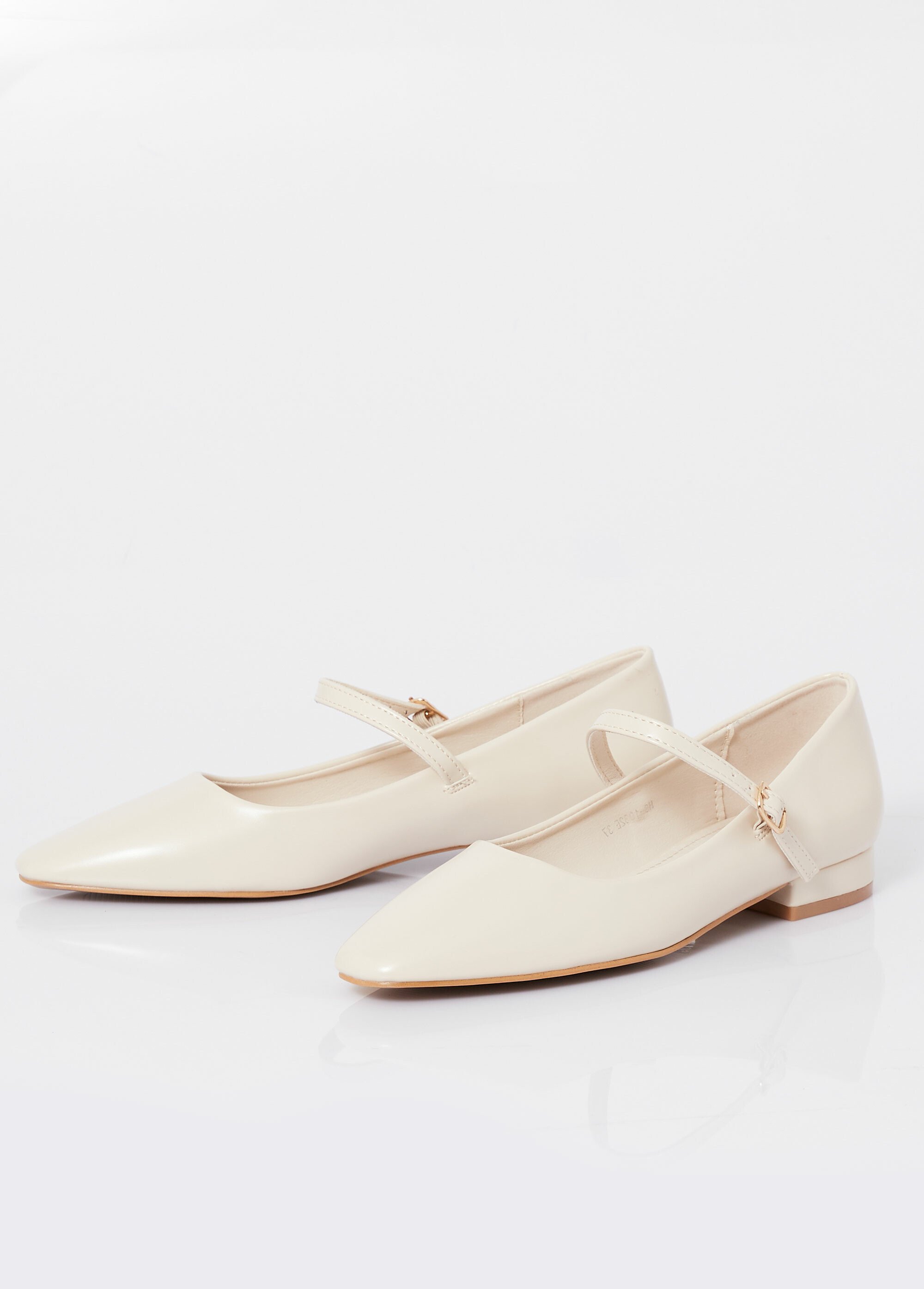 Ballerines bout amande avec bride fine Femme Beige JOIH8-1032E DE1