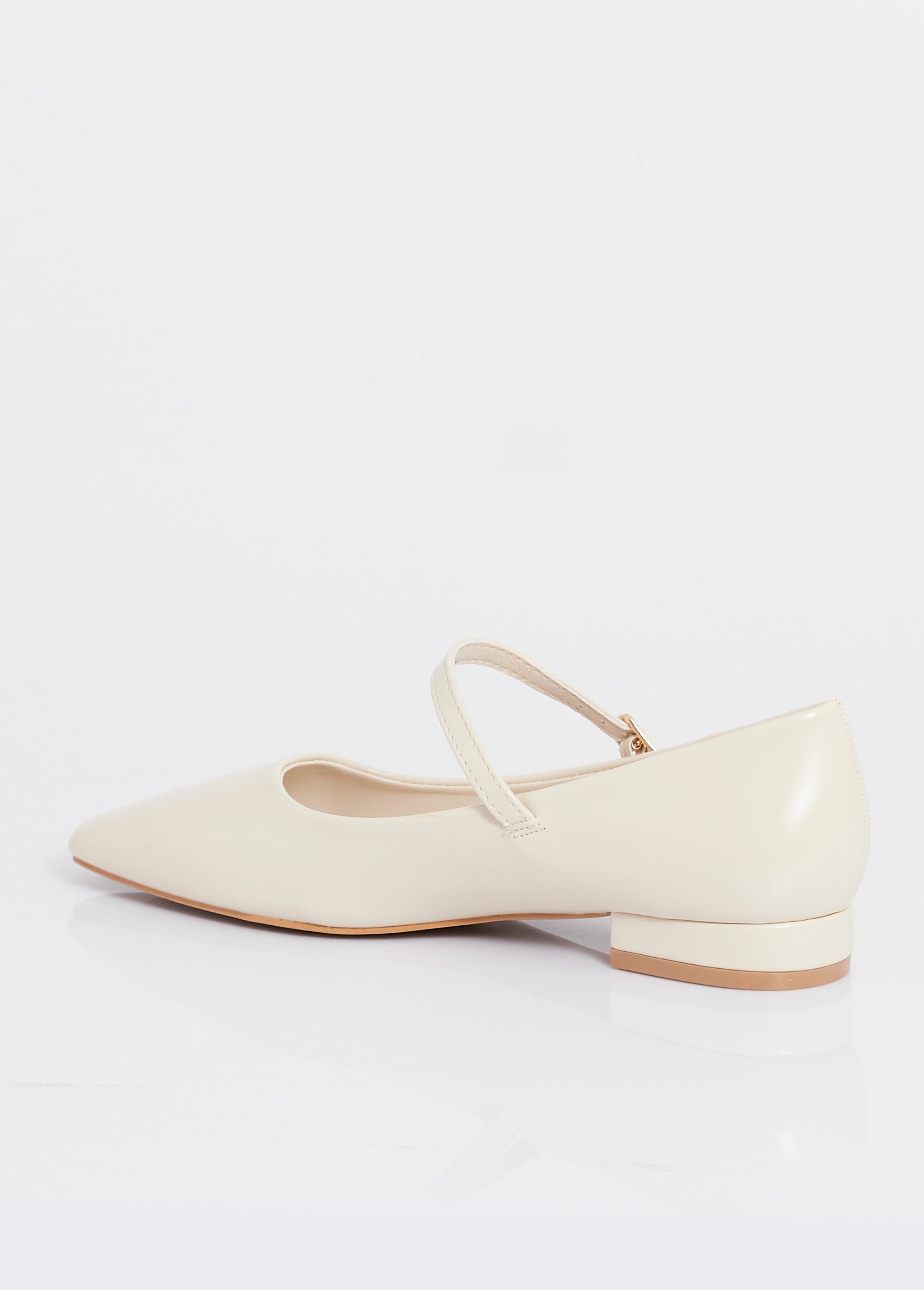 Ballerines bout amande avec bride fine Femme Beige JOIH8-1032E DO1