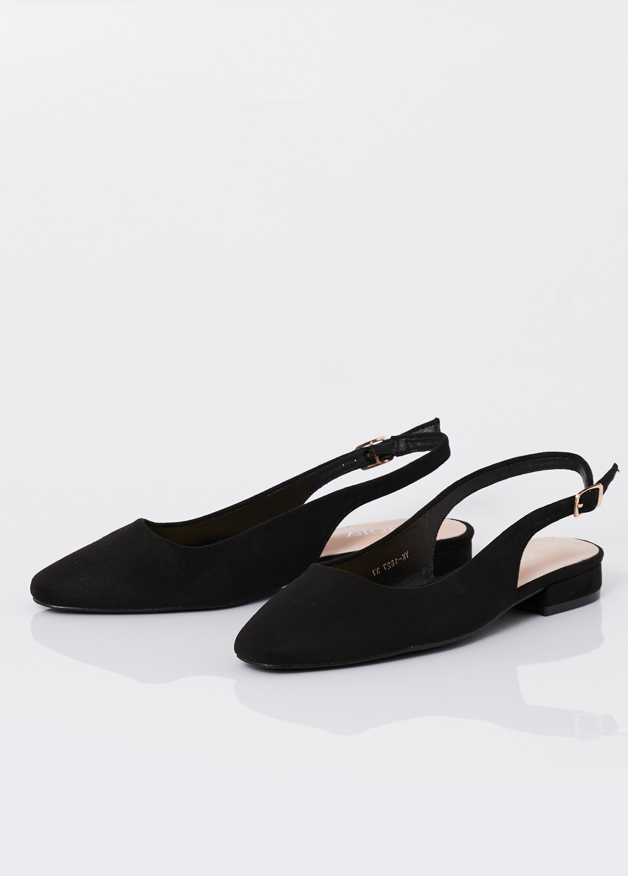 Ballerines bride slingback, bout amande Femme Noir JOIYK-1827 DE1
