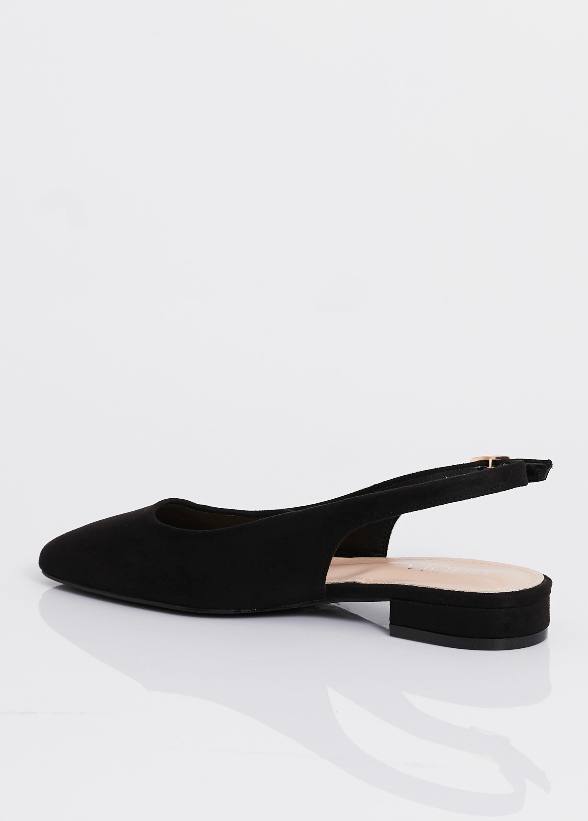 Ballerines bride slingback, bout amande Femme Noir JOIYK-1827 DO1