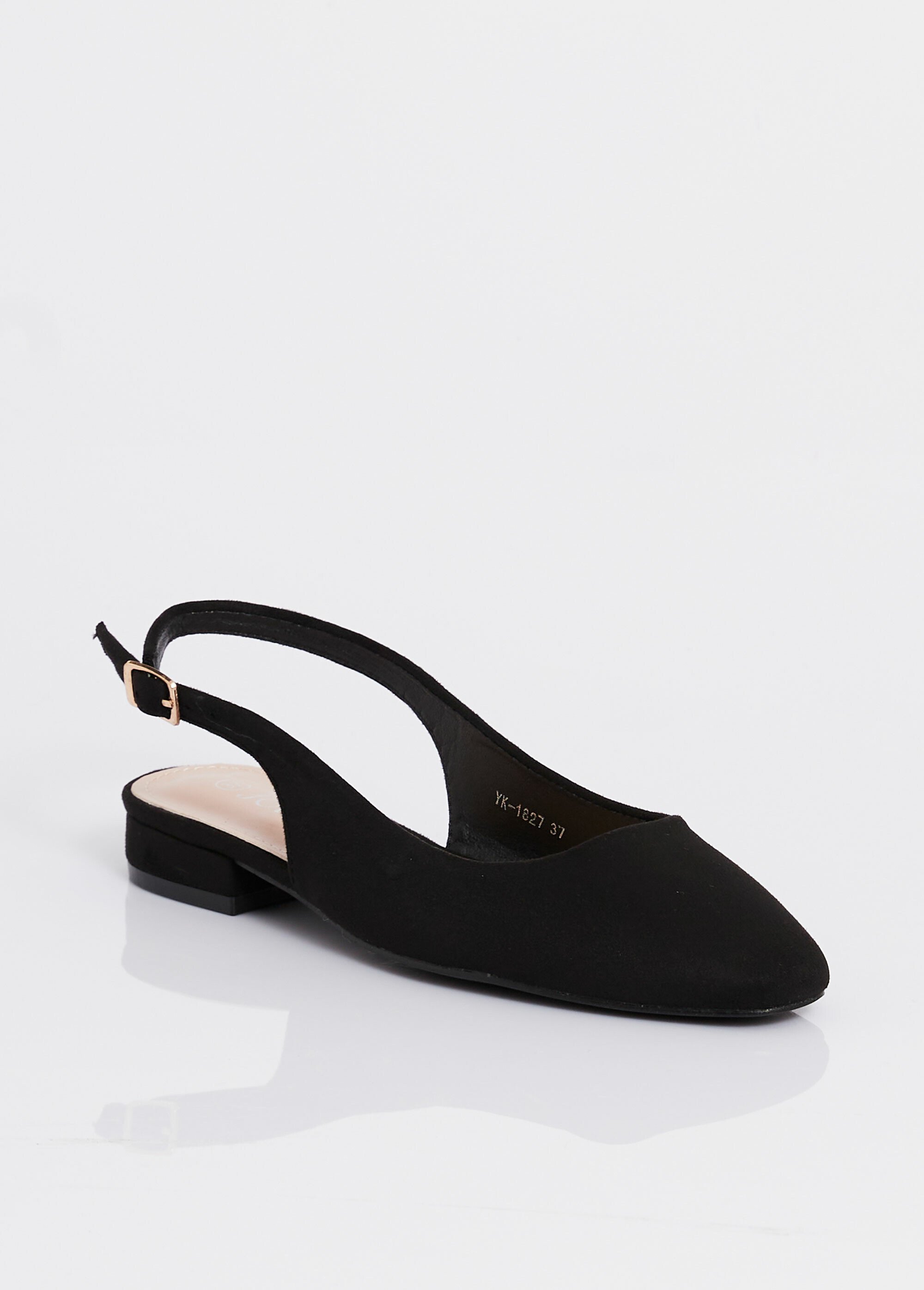 Ballerines bride slingback, bout amande Femme Noir JOIYK-1827 FA1