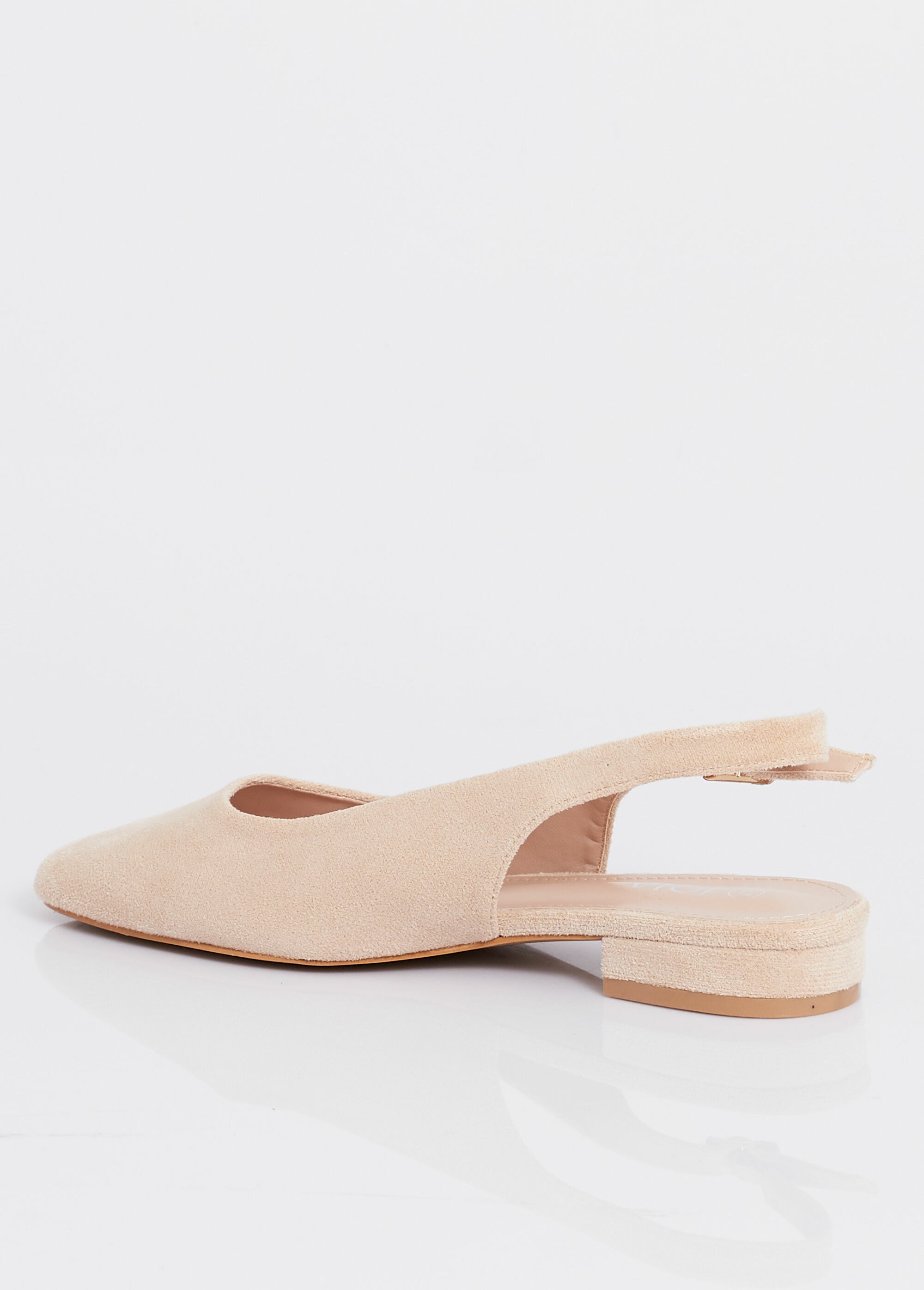 Ballerines bride slingback, bout amande