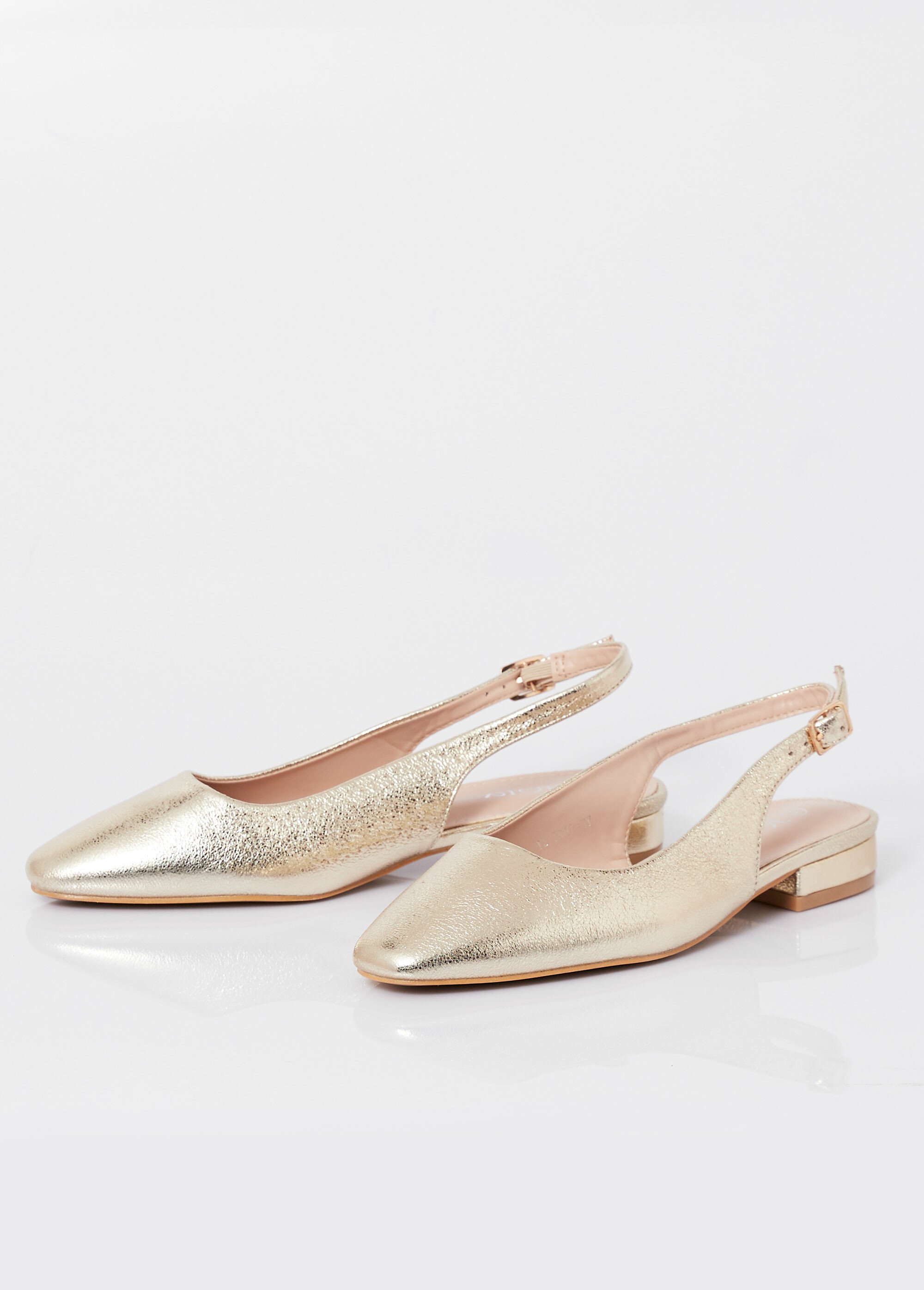 Ballerines bride slingback, bout amande Femme Doré JOIYK-1827 DE1