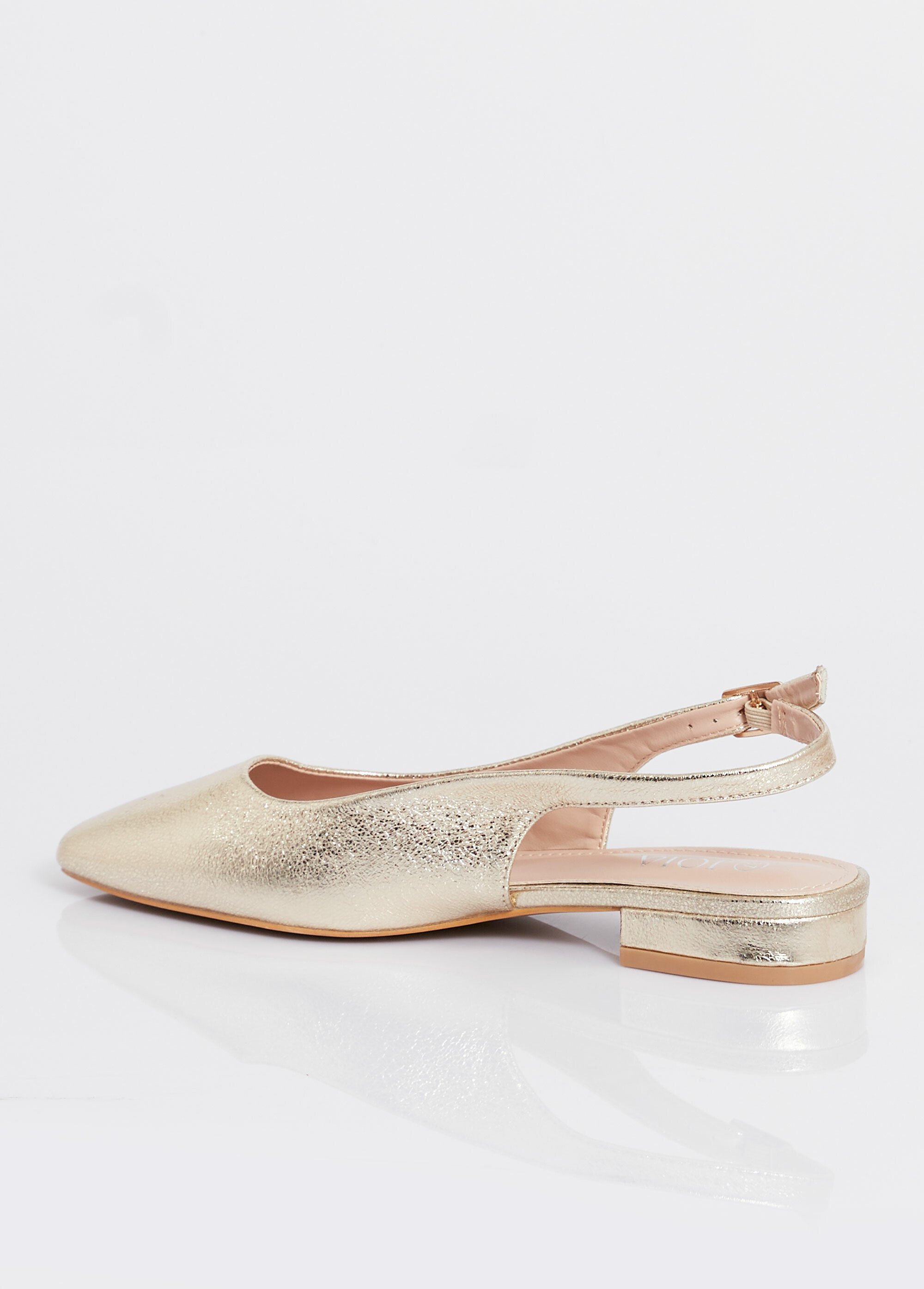 Ballerines bride slingback, bout amande Femme Doré JOIYK-1827 DO1