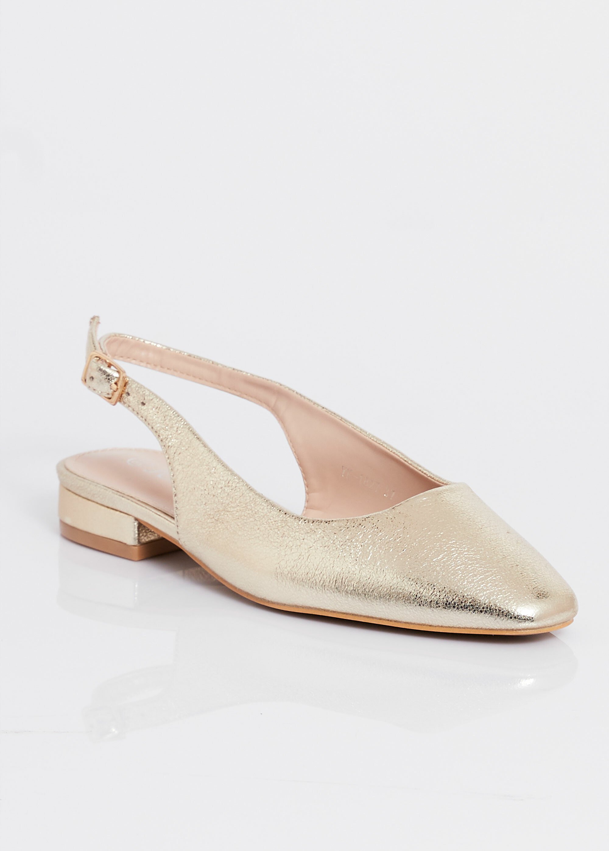Ballerines bride slingback, bout amande Femme Doré JOIYK-1827 FA1