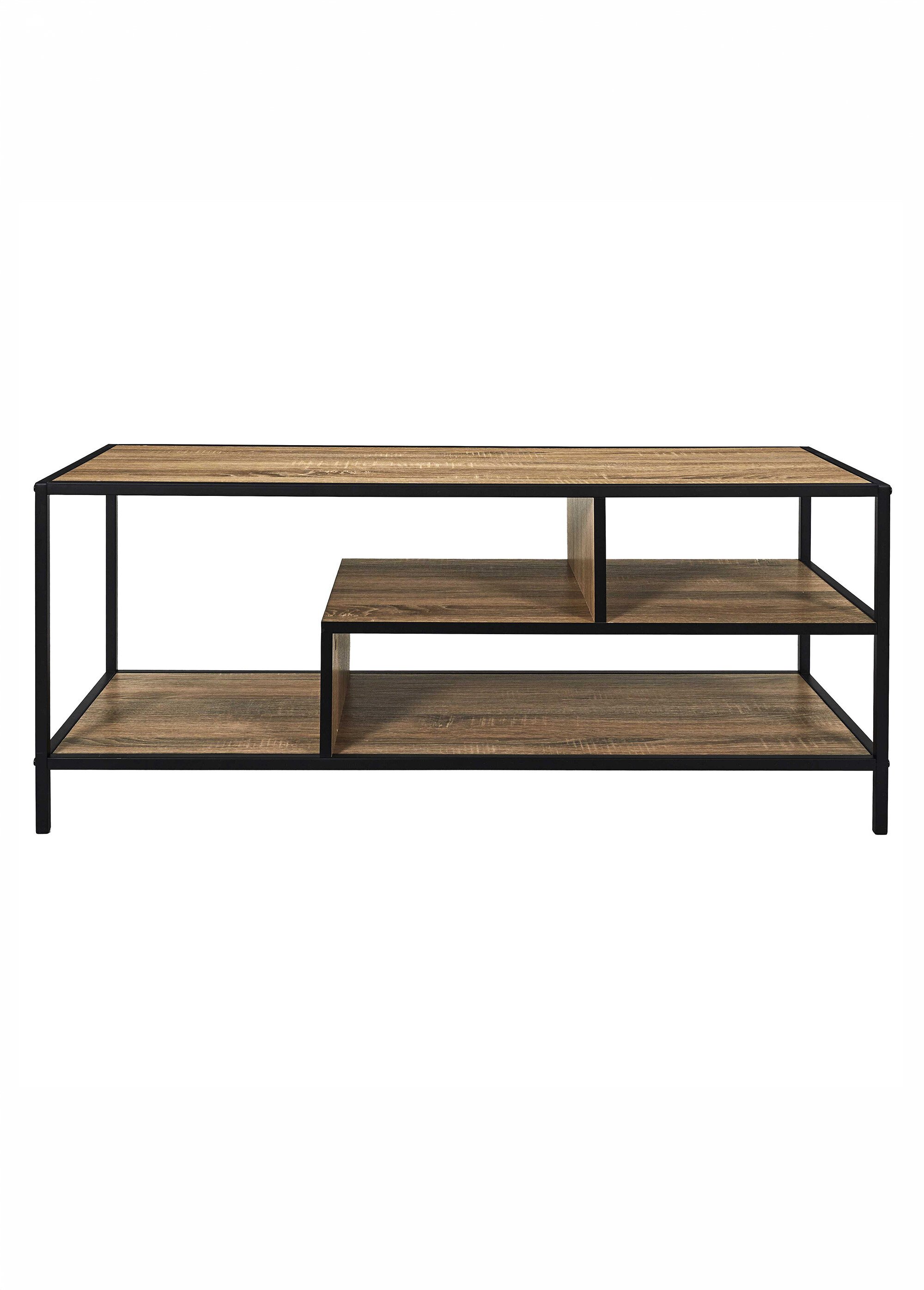 Banc TV design escalier bois/métal EDISON MARRON CMP-HD0485 DE1