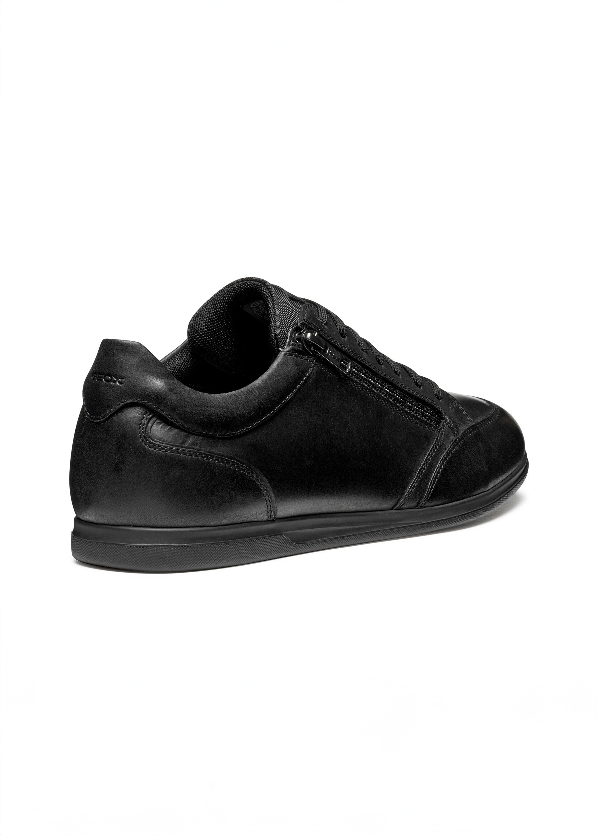 Baskets cuir tendance semelle fine Homme Noir GEO-U564GA DO2