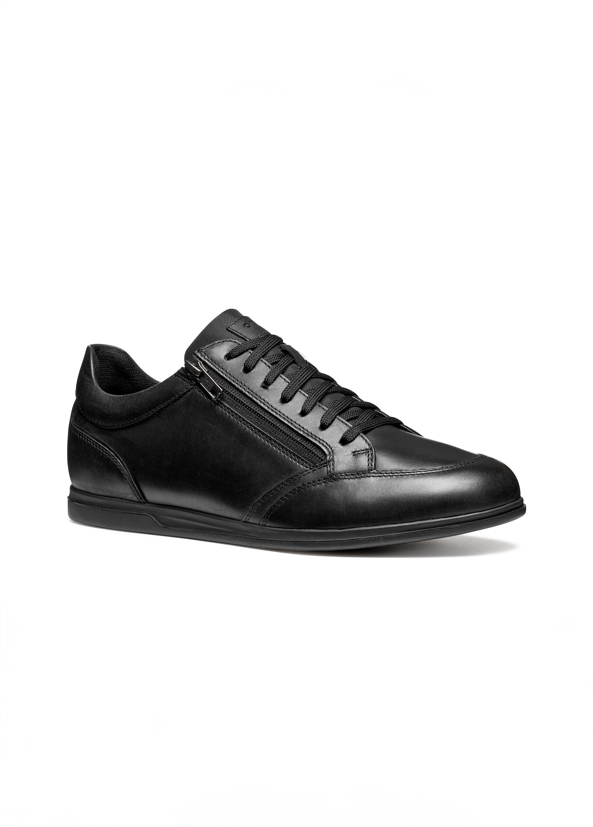 Baskets cuir tendance semelle fine Homme Noir GEO-U564GA FA1