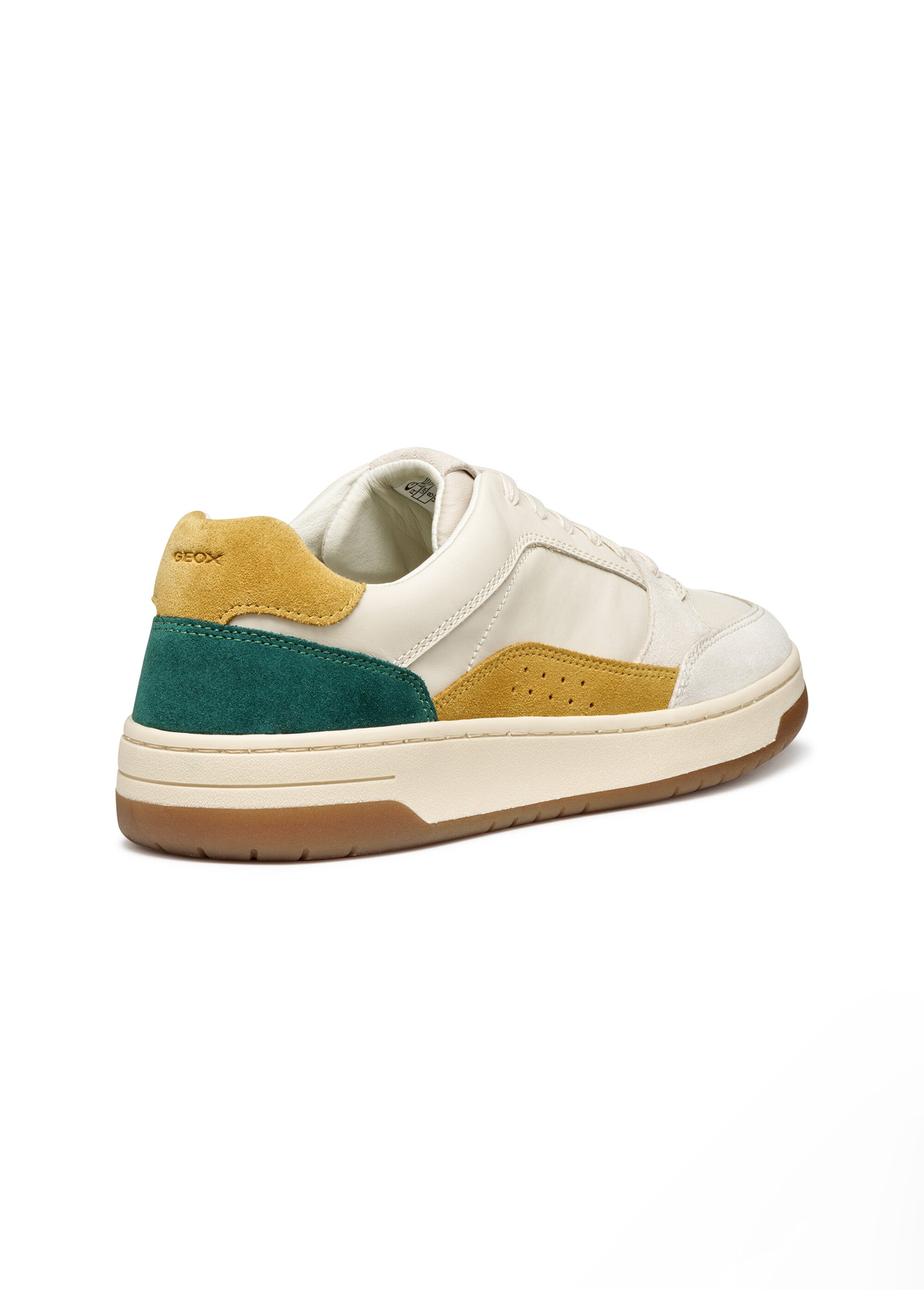 Baskets multicolores cuir lisse et suédé Homme Beige GEO-U56M5A DO2