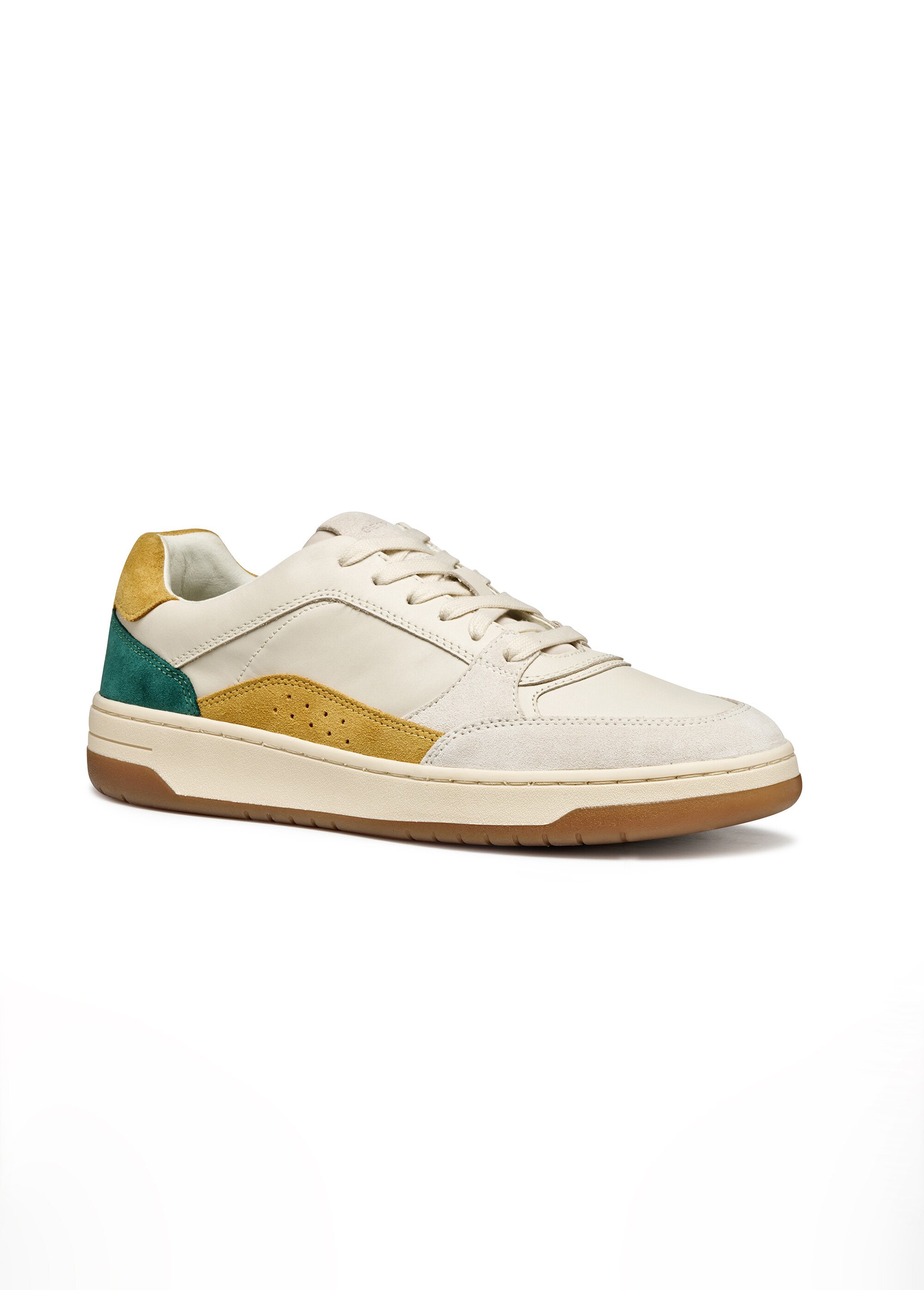 Baskets multicolores cuir lisse et suédé