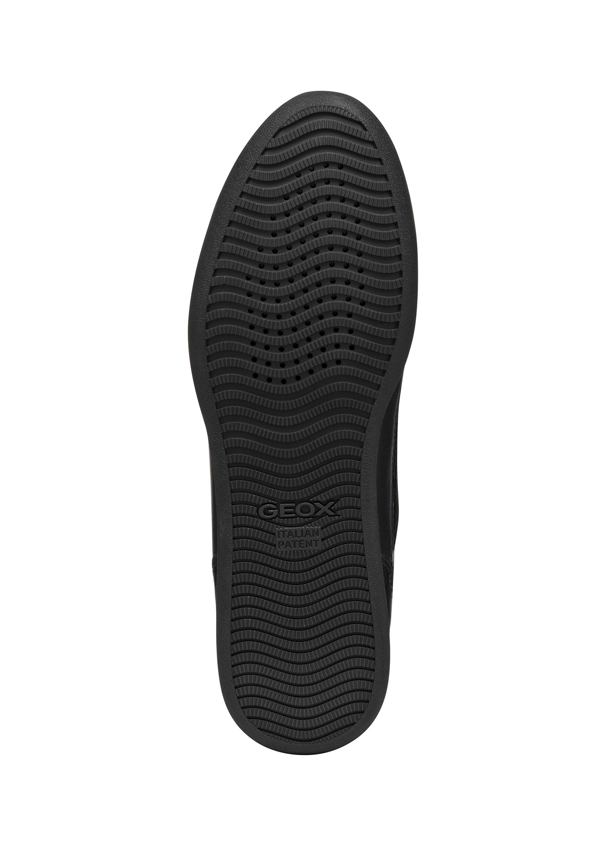Baskets multimatières lacets et zip Femme Noir GEO-D563BB UN1