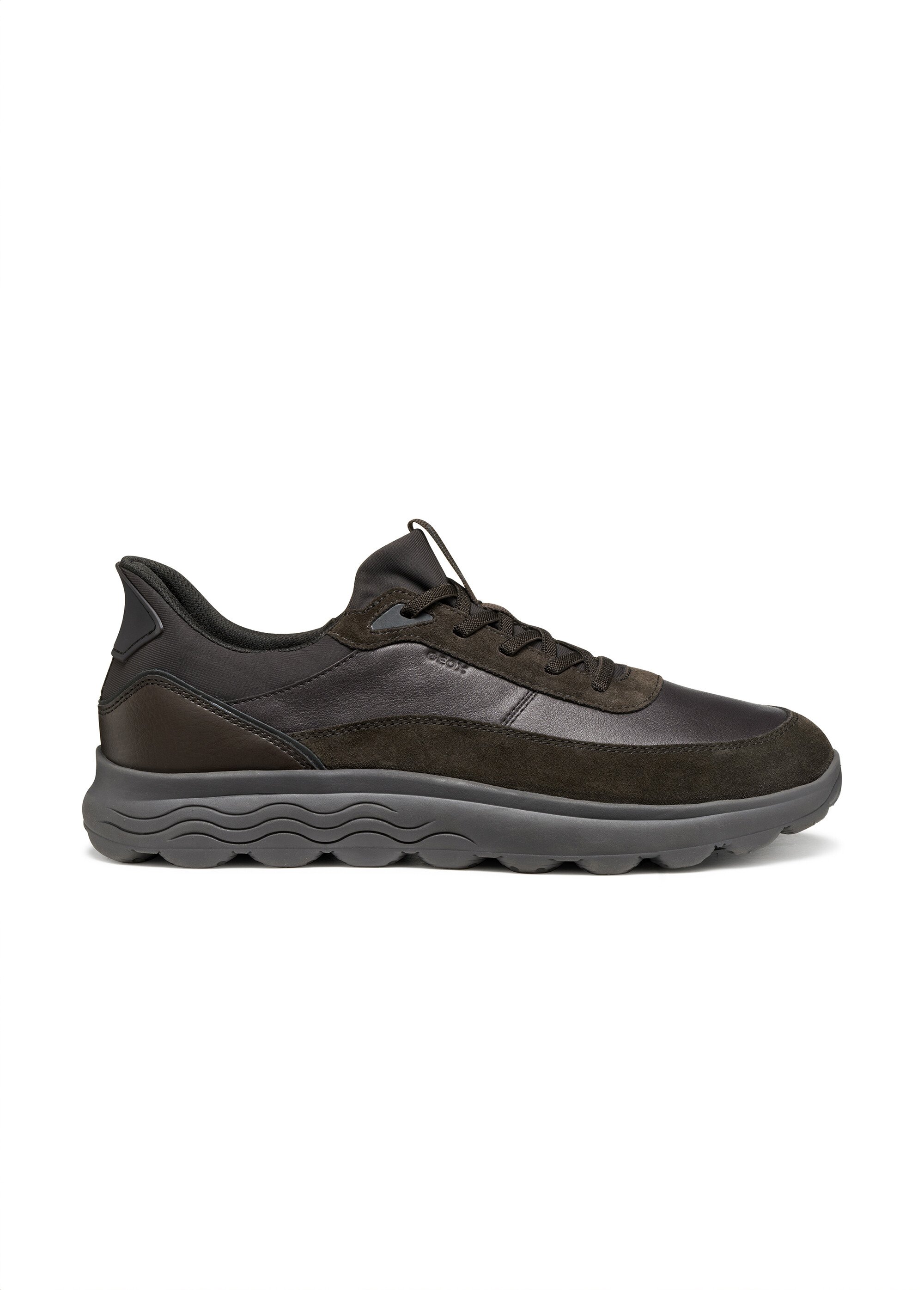 Baskets semelle épaisse monochrome Homme Marron GEO-U56MPA DR1