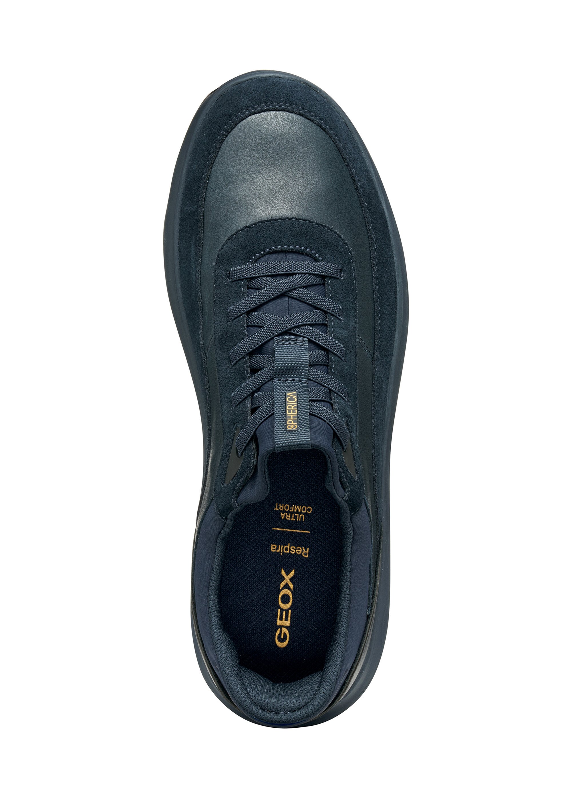 Baskets semelle épaisse monochrome Homme Bleu GEO-U56MPA OV1