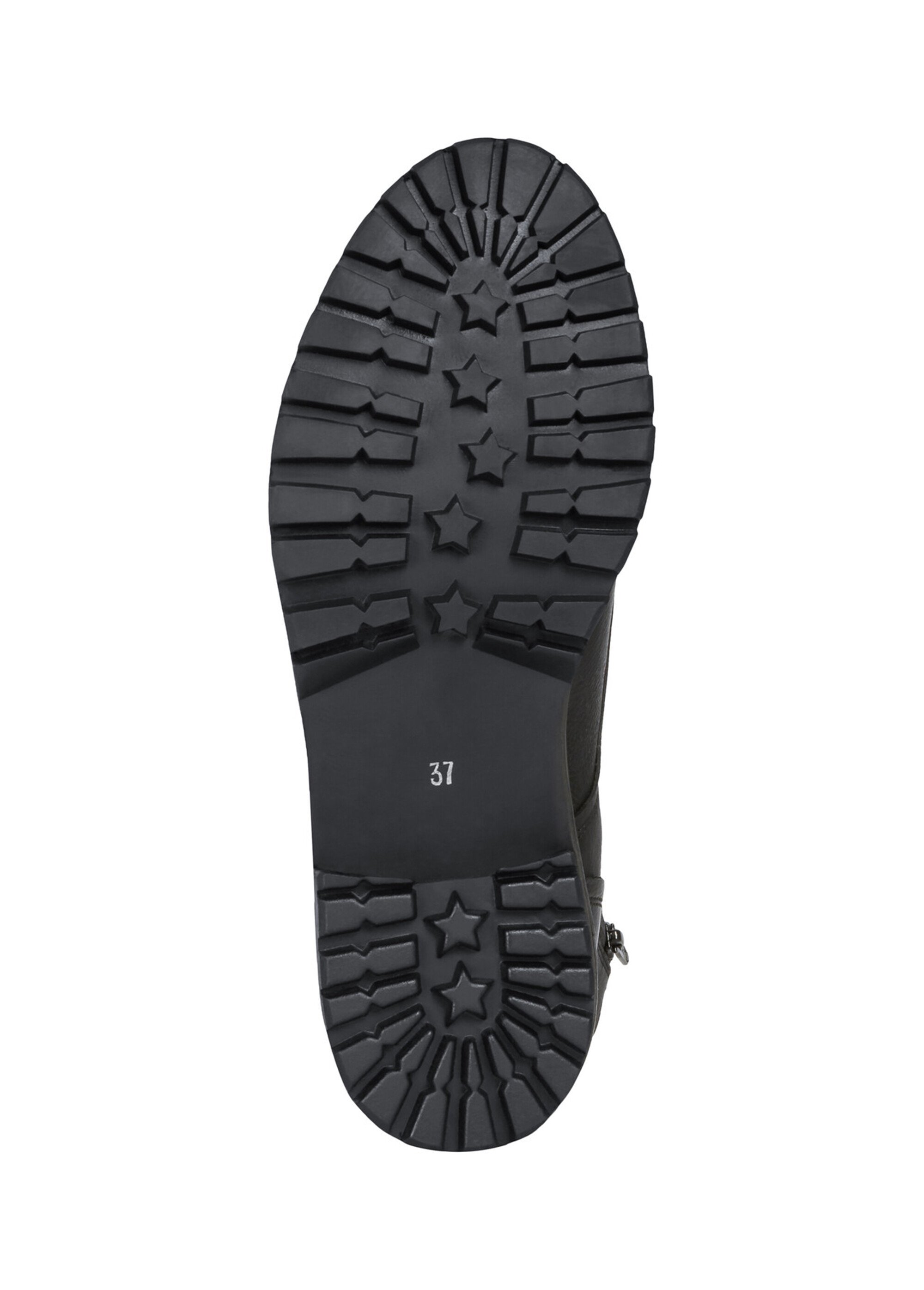 Boots montantes à lacets semelle crantée Femme Noir GEO-D94FTE UN1