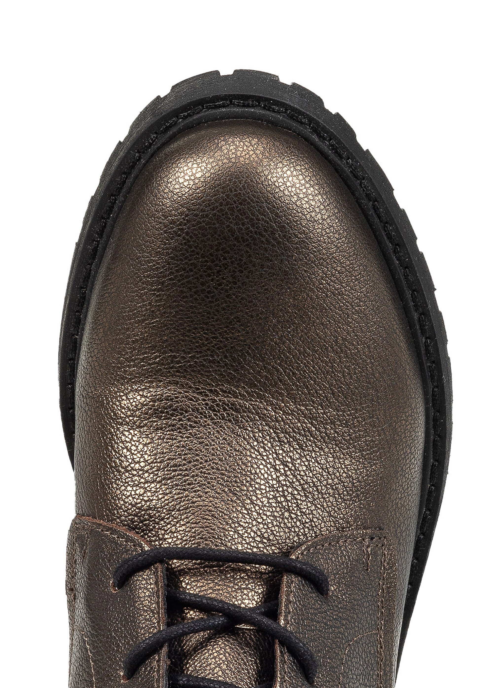 Boots montantes à lacets semelle crantée Femme Marron GEO-D94FTE DE1