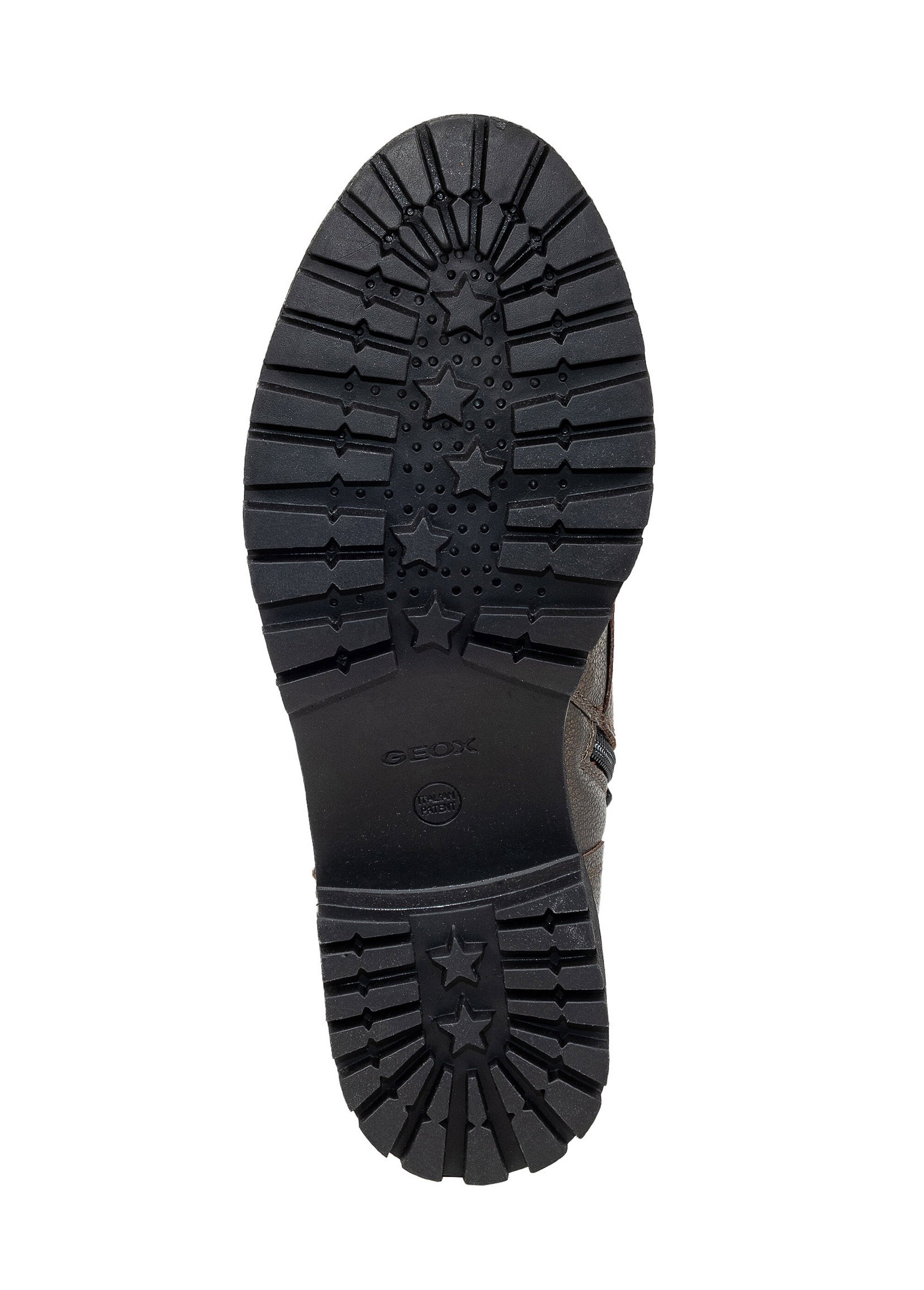 Boots montantes à lacets semelle crantée Femme Marron GEO-D94FTE UN1
