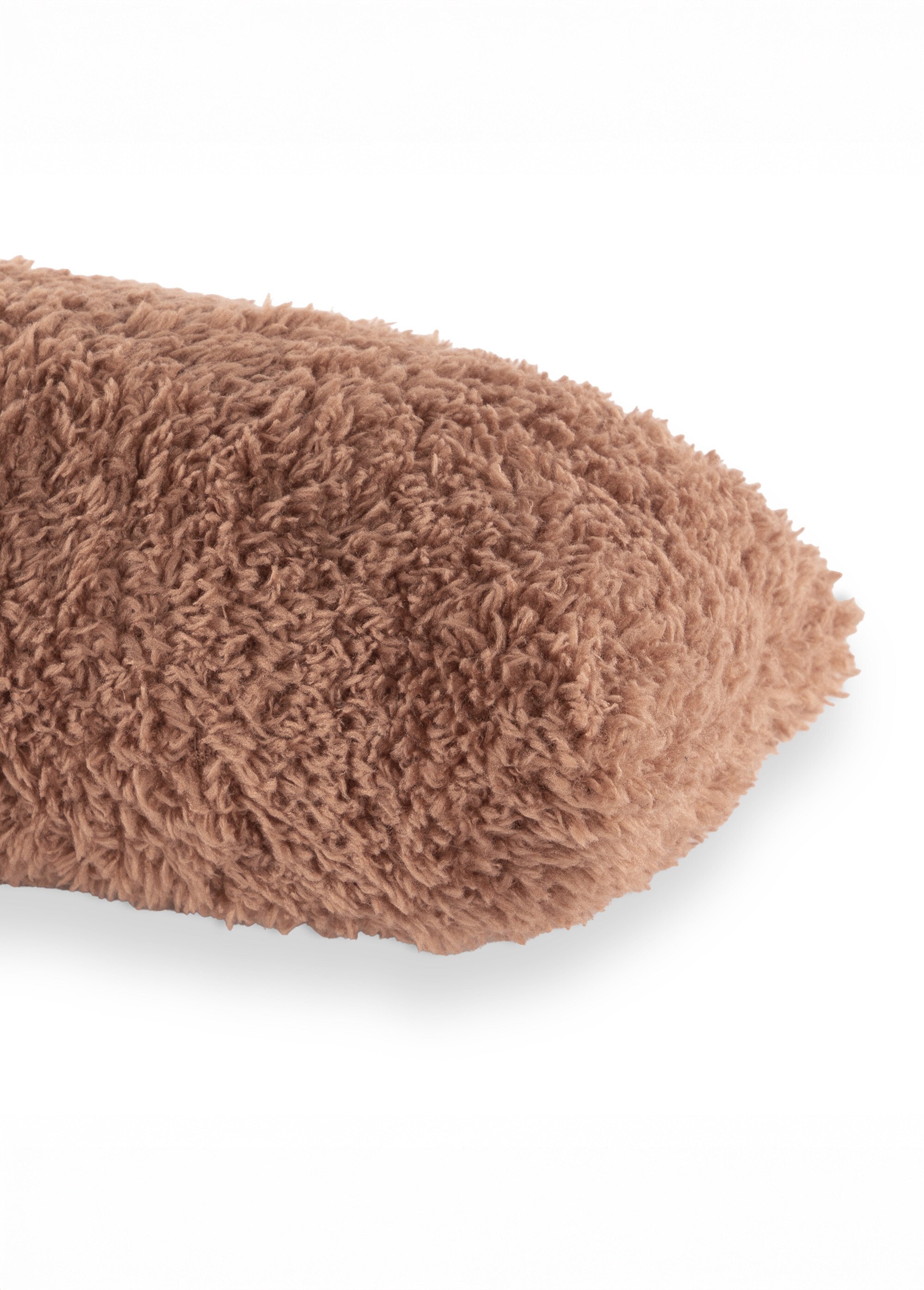 Boudin de porte en coral fleece 95cm Marron TIS-COCOON3 DE1