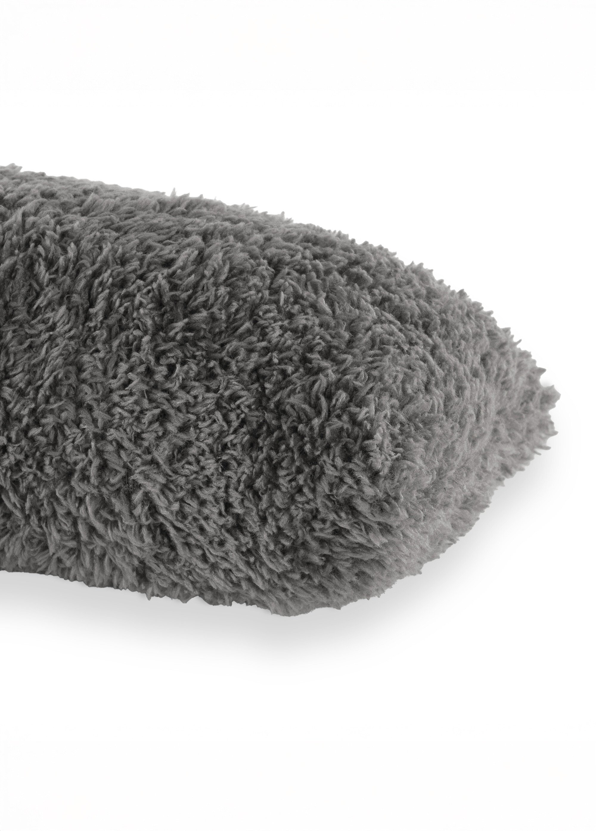 Boudin de porte en coral fleece 95cm Gris TIS-COCOON3 DE1