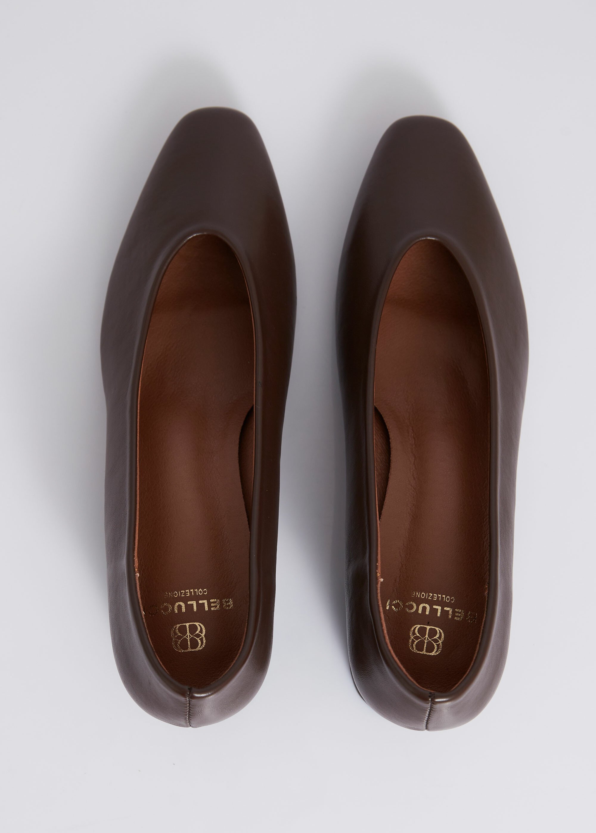 Escarpins décolletés à talon, bout carré Femme Marron BELD-094 OV1