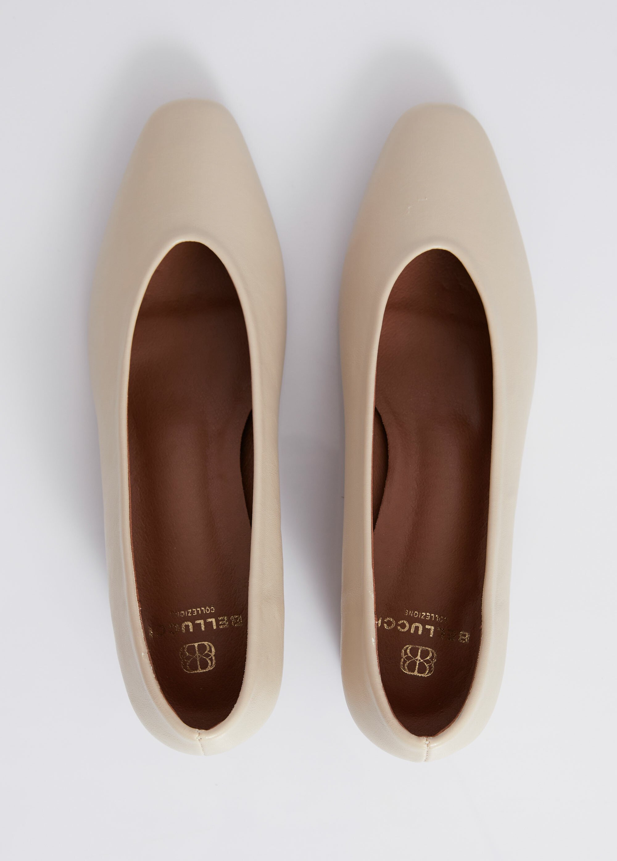 Escarpins décolletés à talon, bout carré Femme Beige BELD-094 OV1