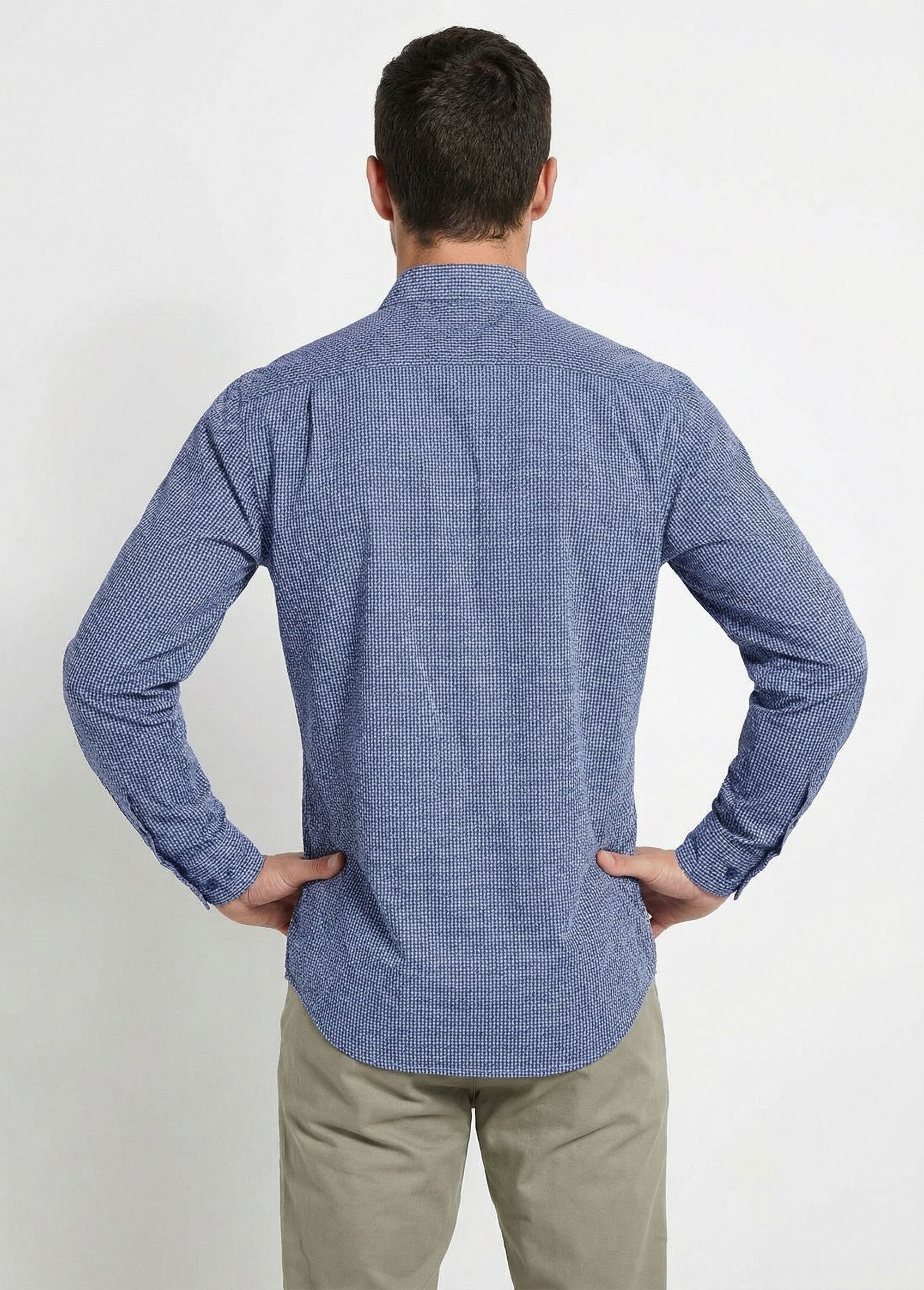 Chemise imprimée coupe classique manches longues