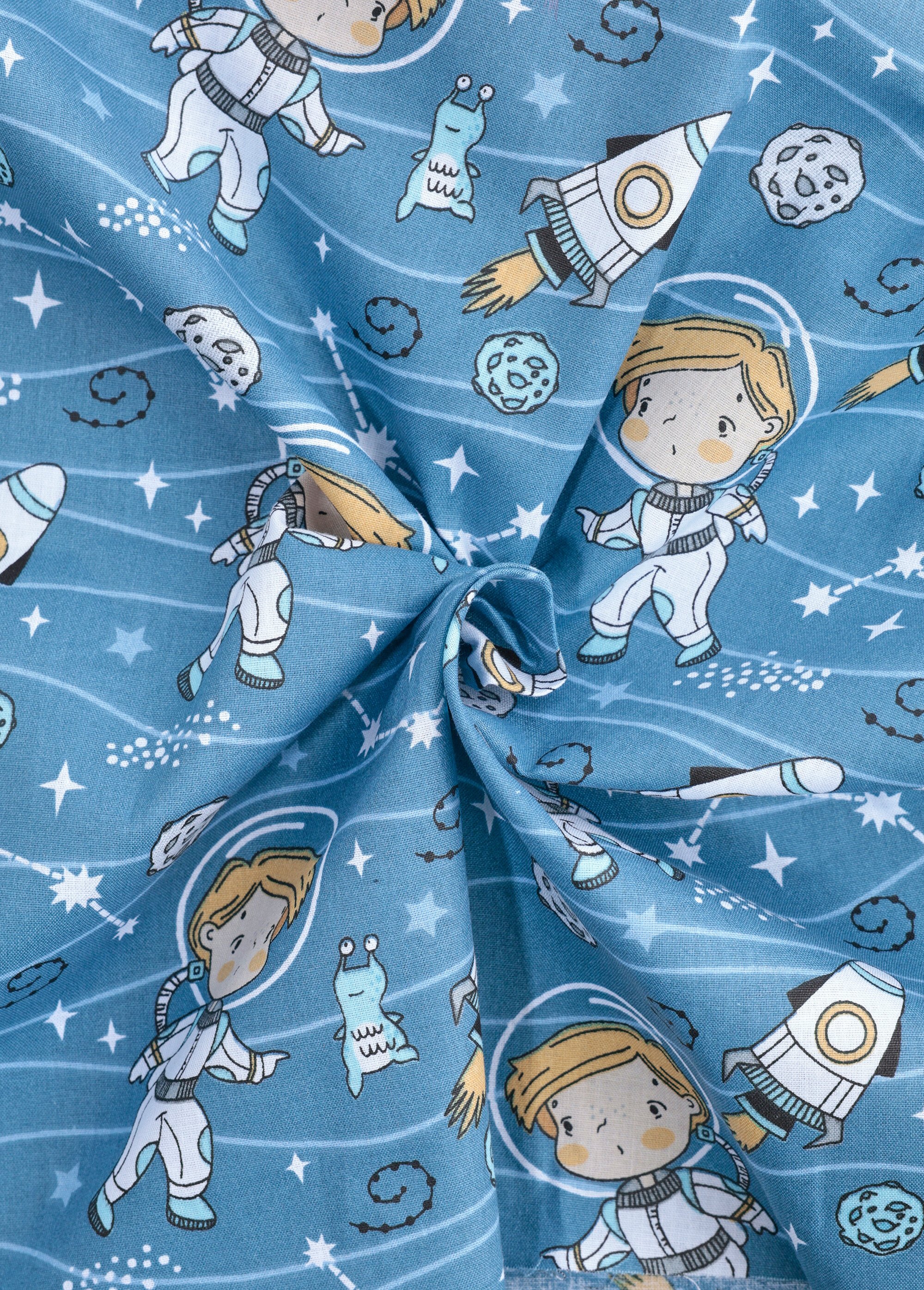 Coupon tissu ameublement espace 3x1,5m BLEU COT143732 FA1