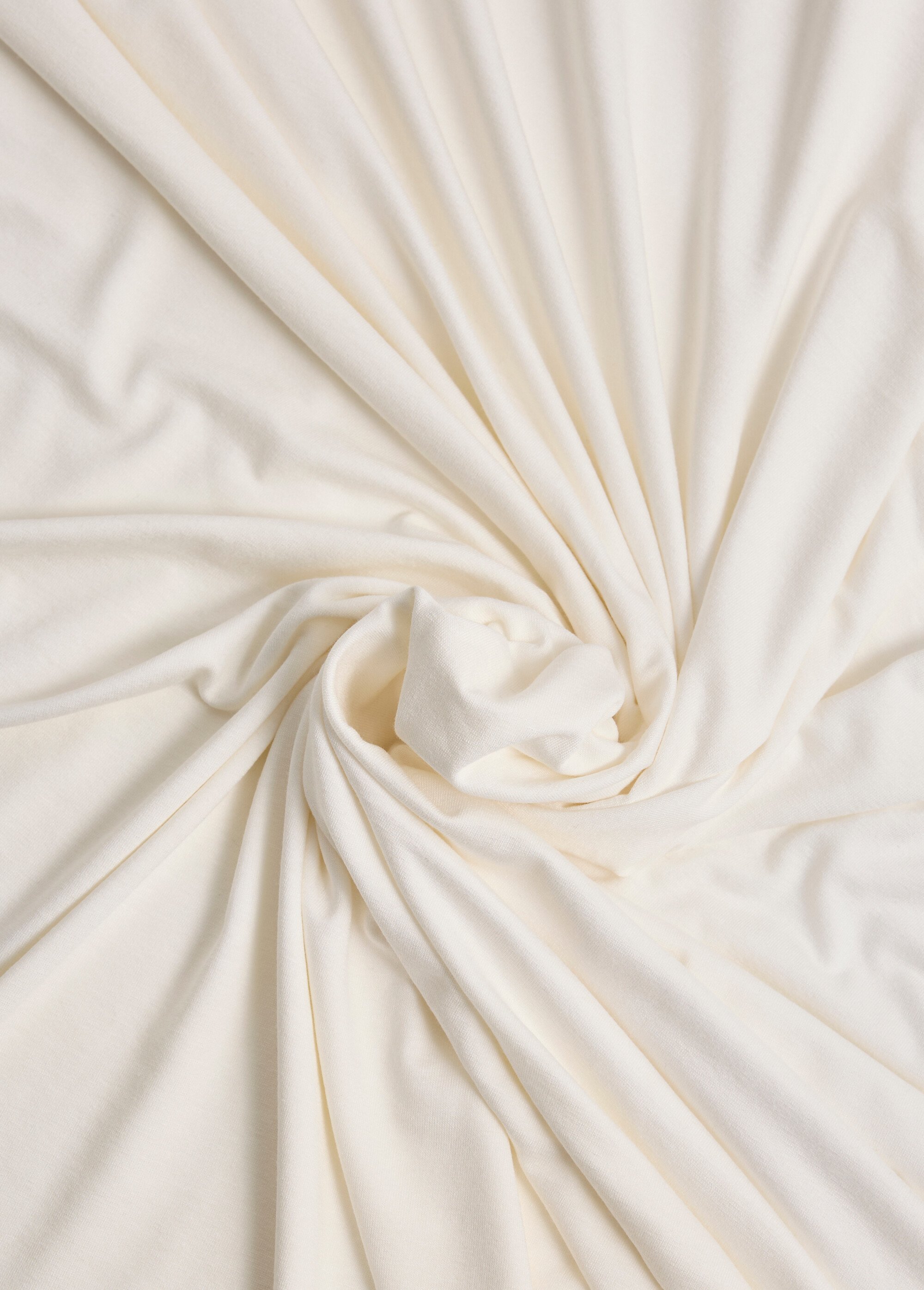 Coupon tissu jersey extensible clair BLANC COT146281 FA1