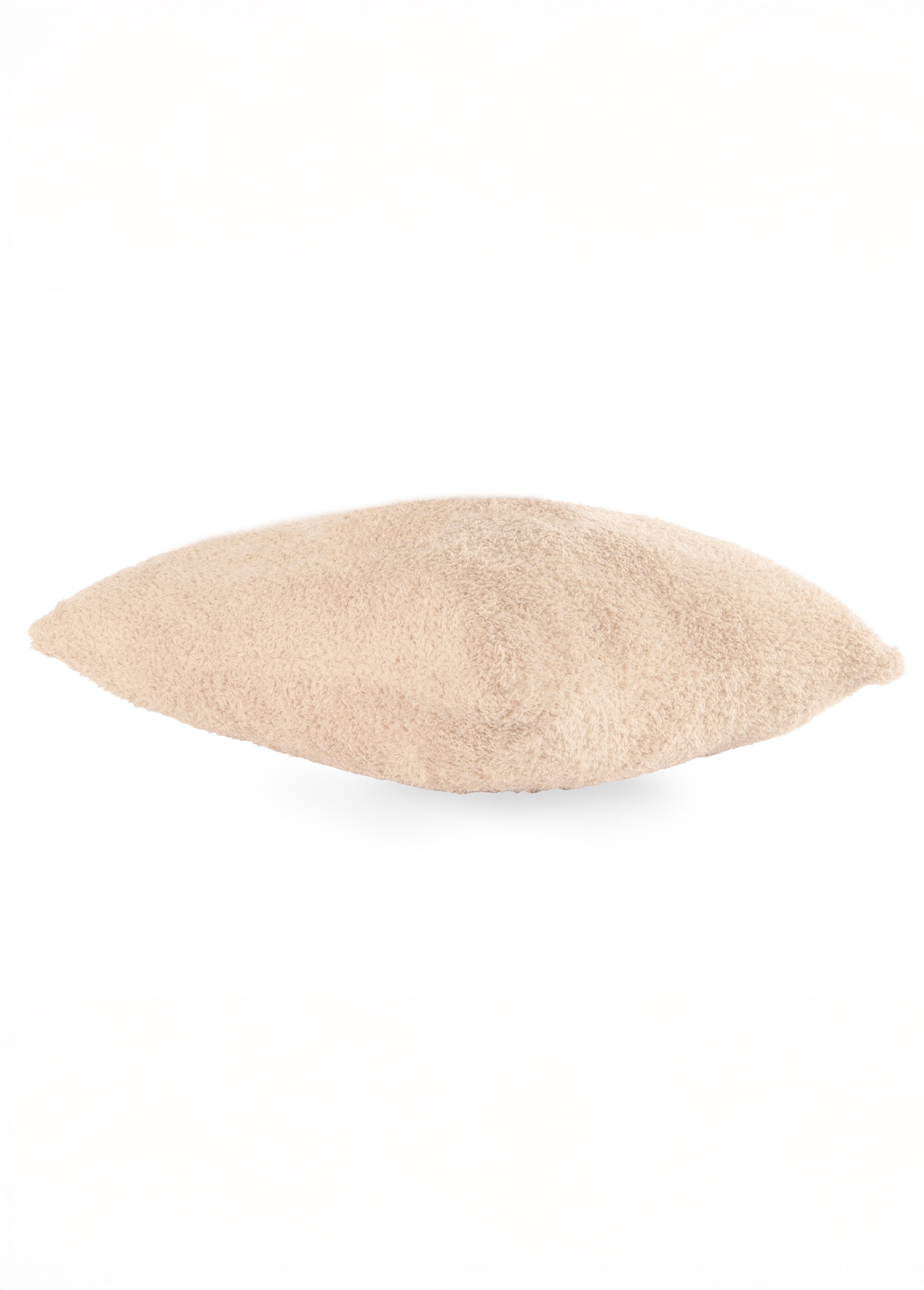 Coussin déco en coral fleece doux Beige TIS-COCOON2 DE1