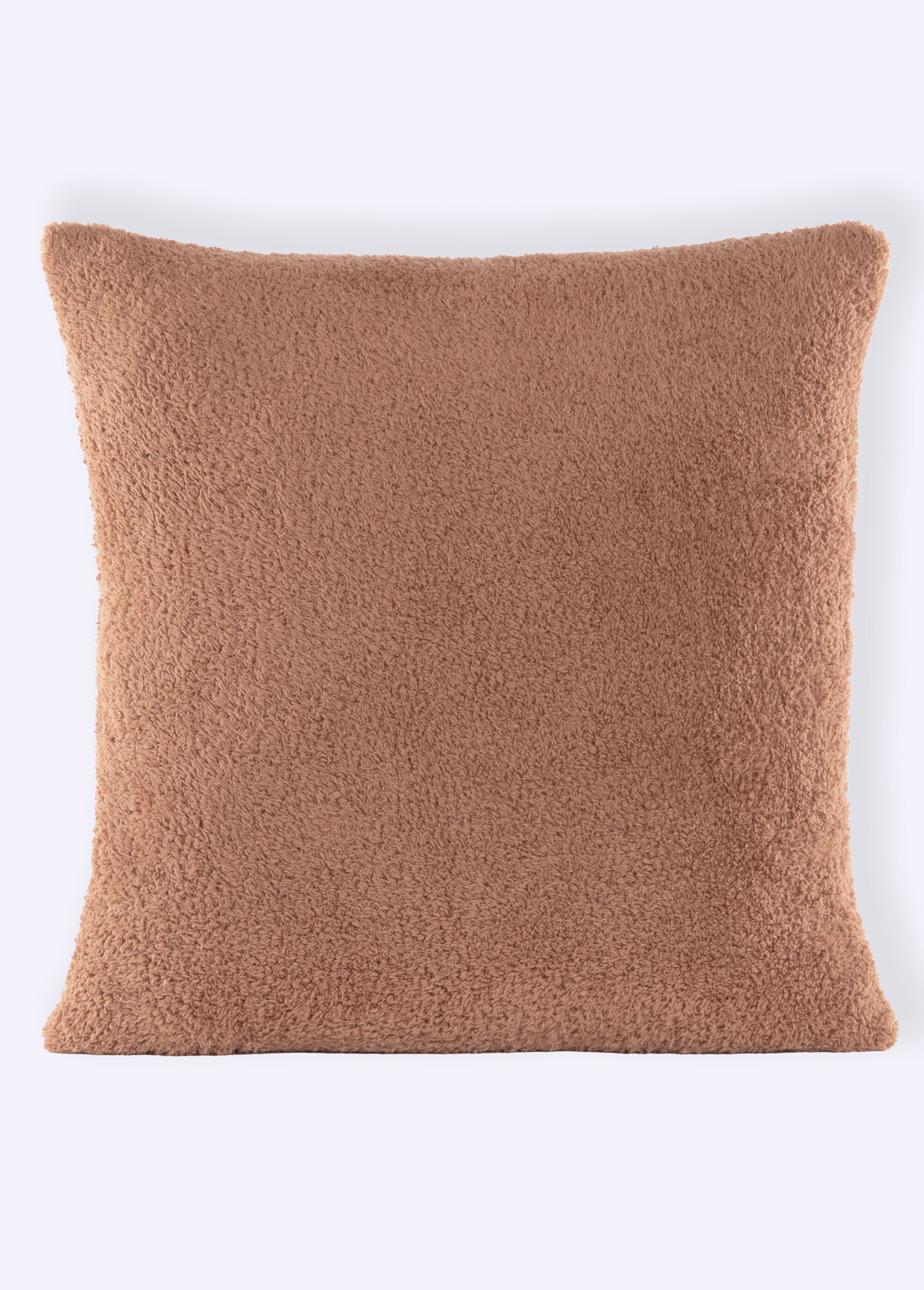 Coussin déco en coral fleece doux