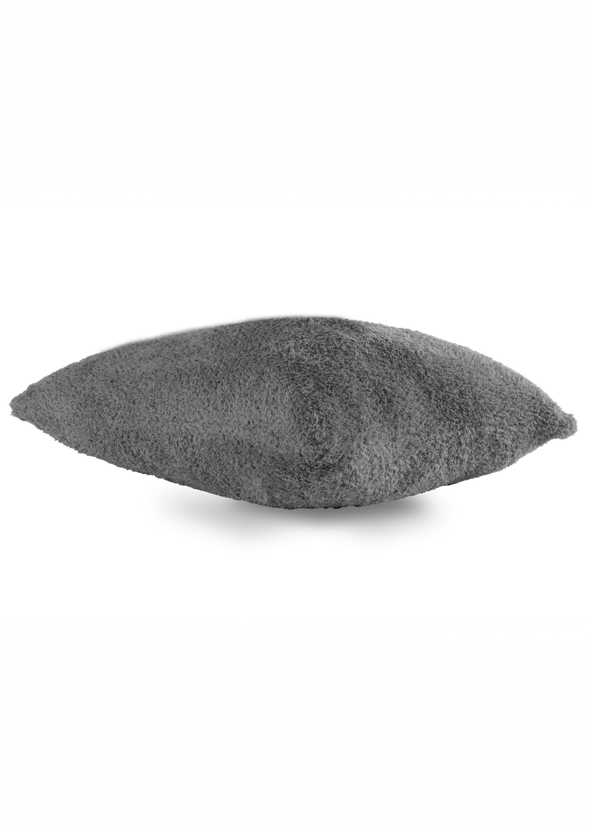 Coussin déco en coral fleece doux Gris TIS-COCOON2 DE1