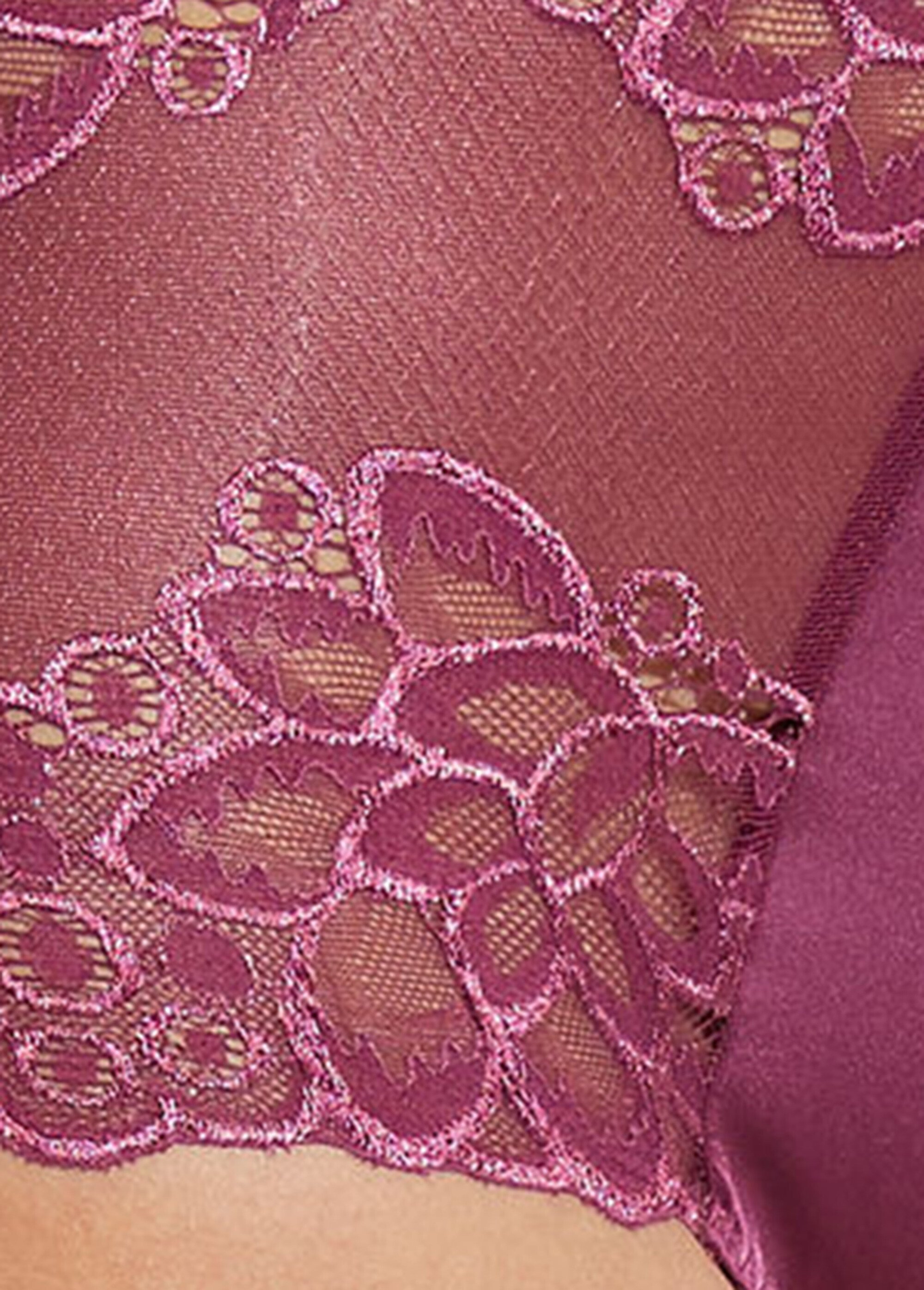 Culotte taille haute dentelle et microfibre Femme Violet DAX DE1