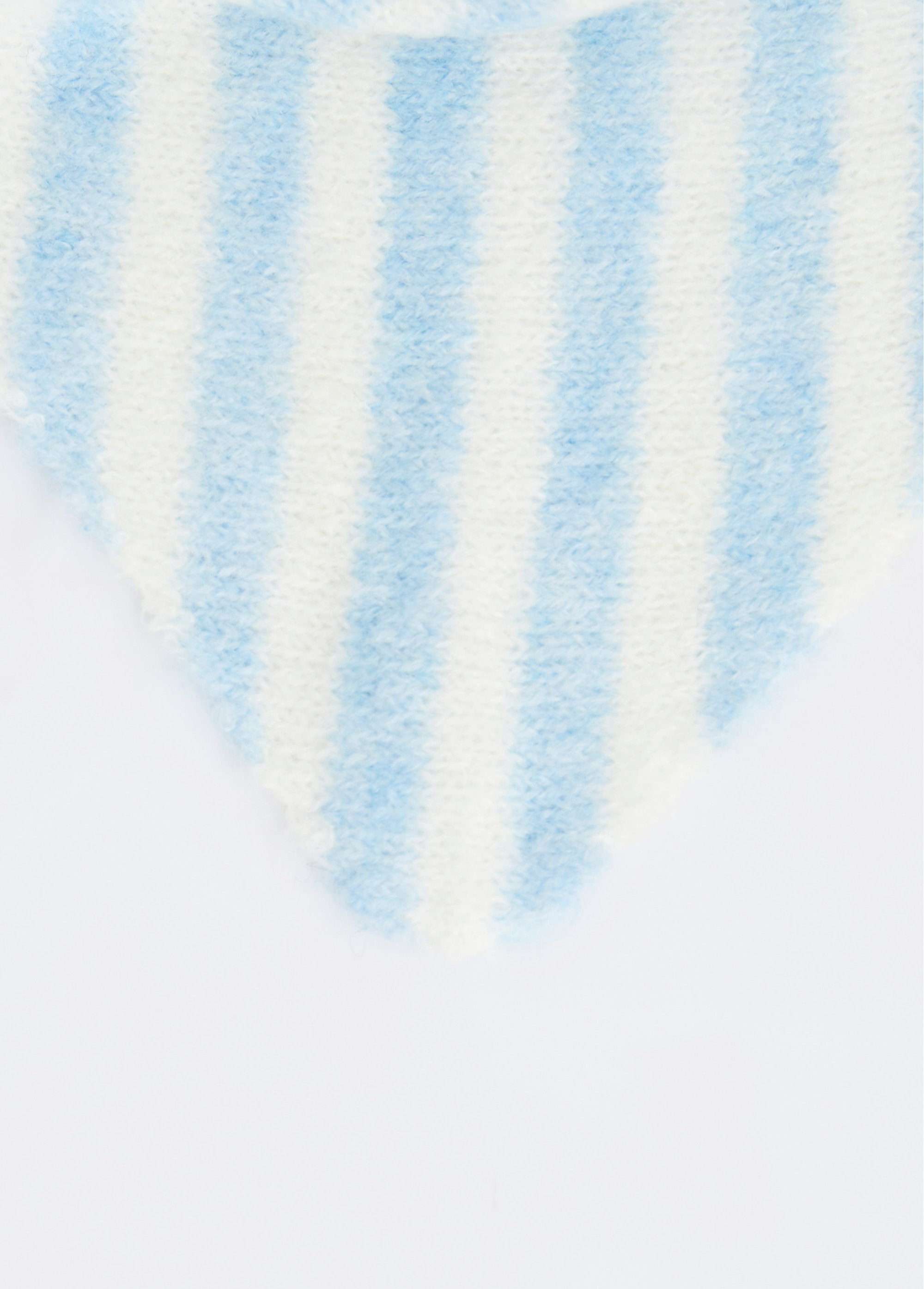 Echarpe triangle rayée, avec laine Femme Bleu AST3515 DE1