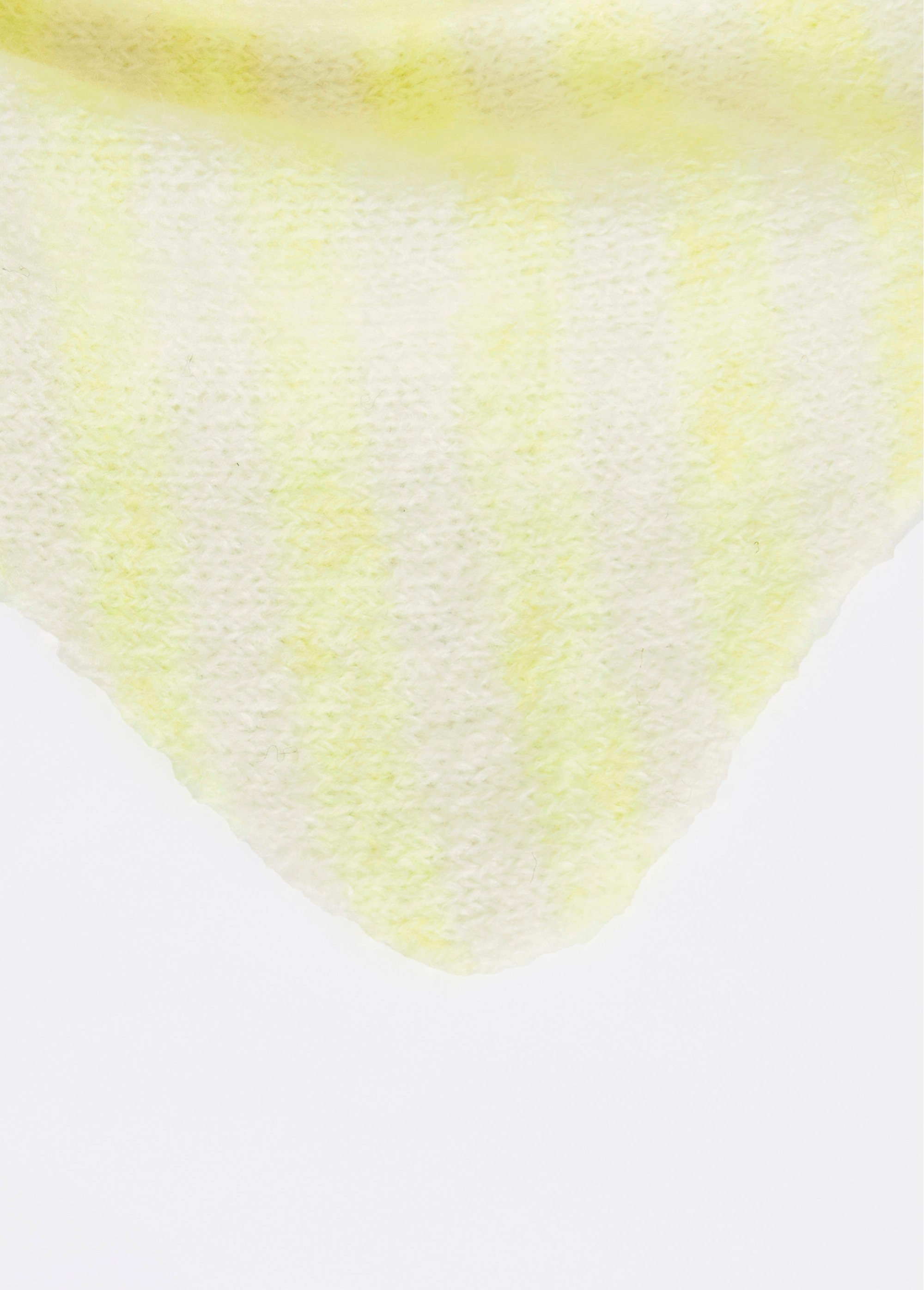 Echarpe triangle rayée, avec laine Femme Jaune AST3515 DE1