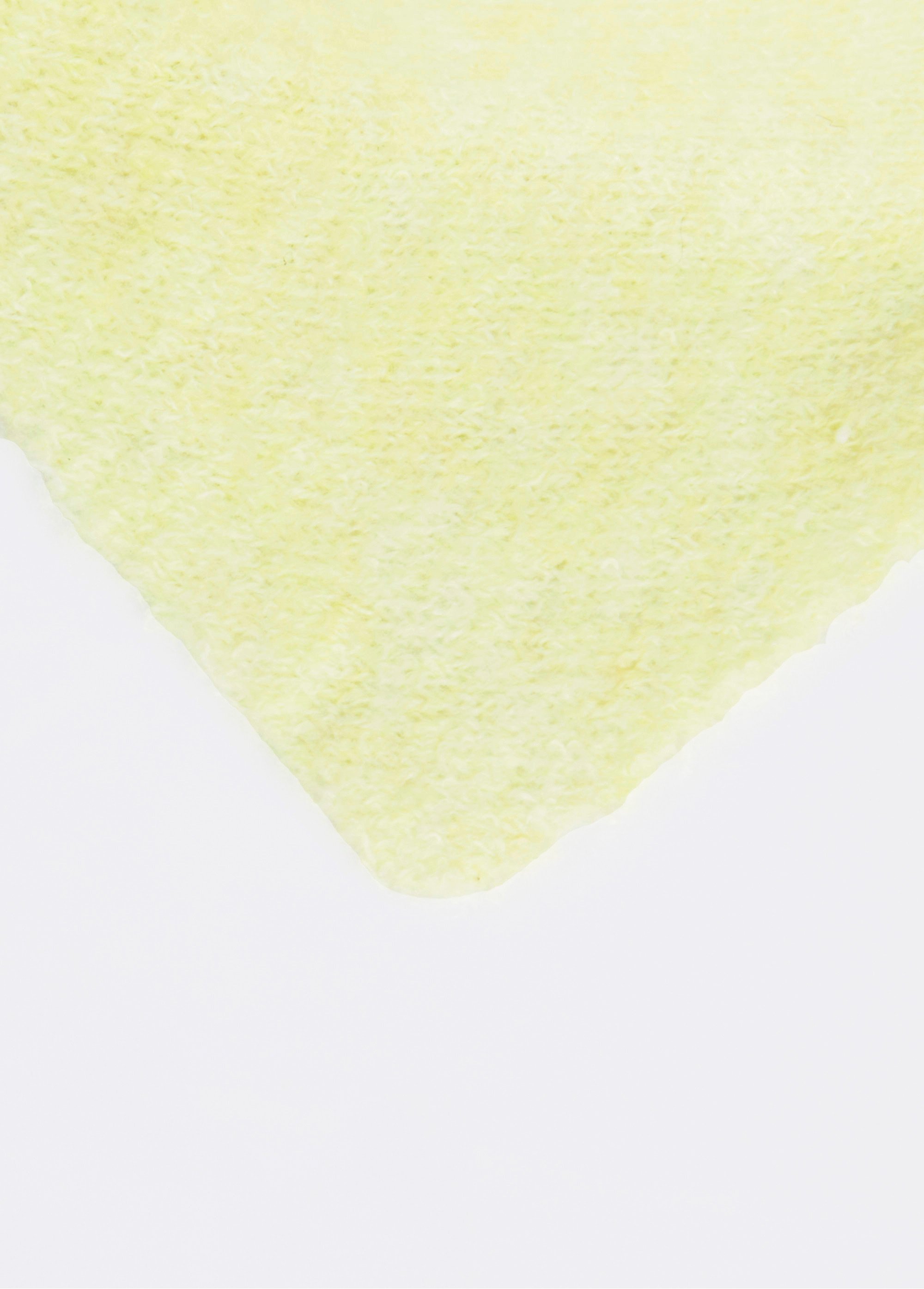 Echarpe triangle unie, avec laine Femme Jaune AST3410 DE1