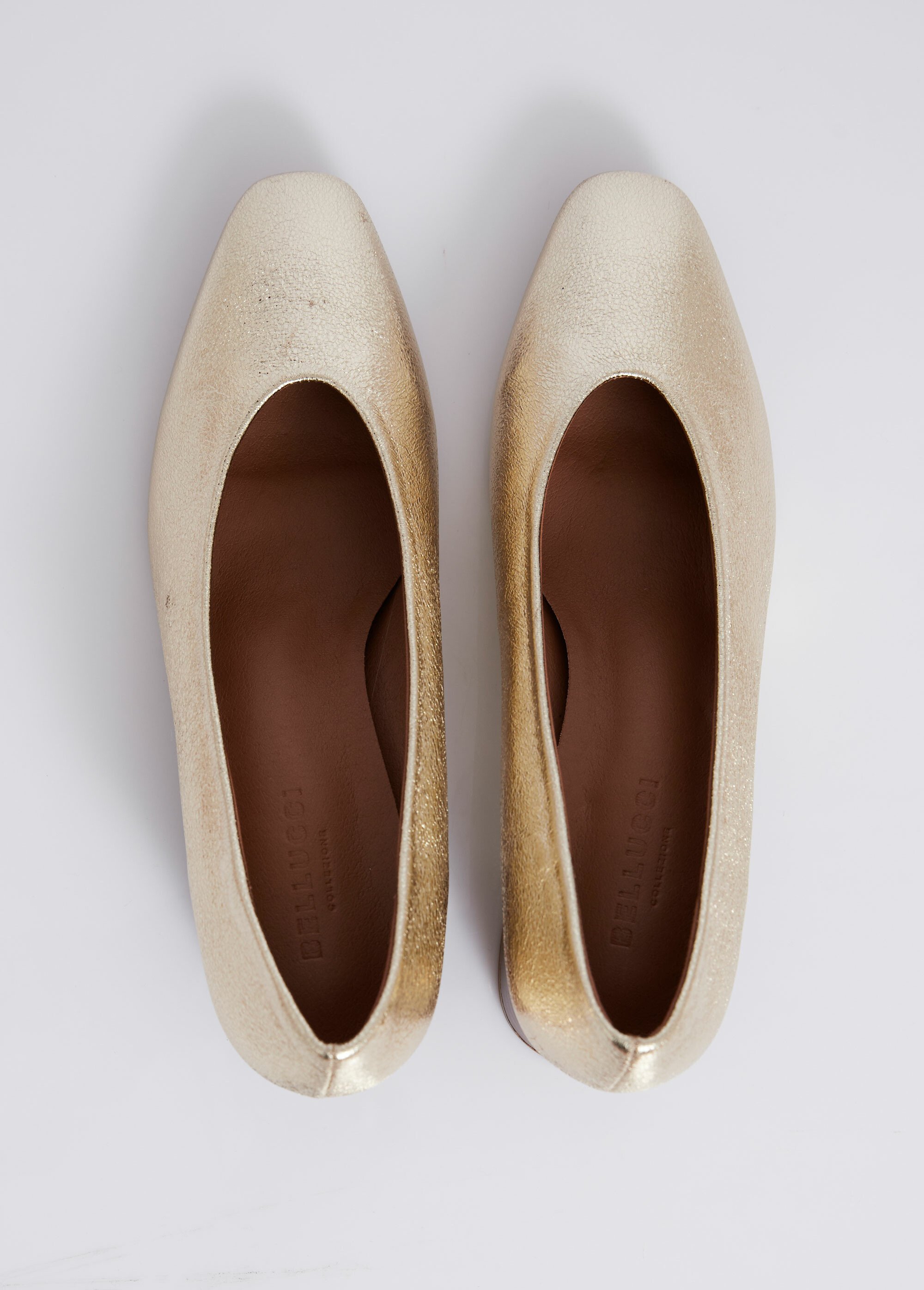 Escarpins fantaisie à talon, bout carré Femme Doré BELD-091 OV1