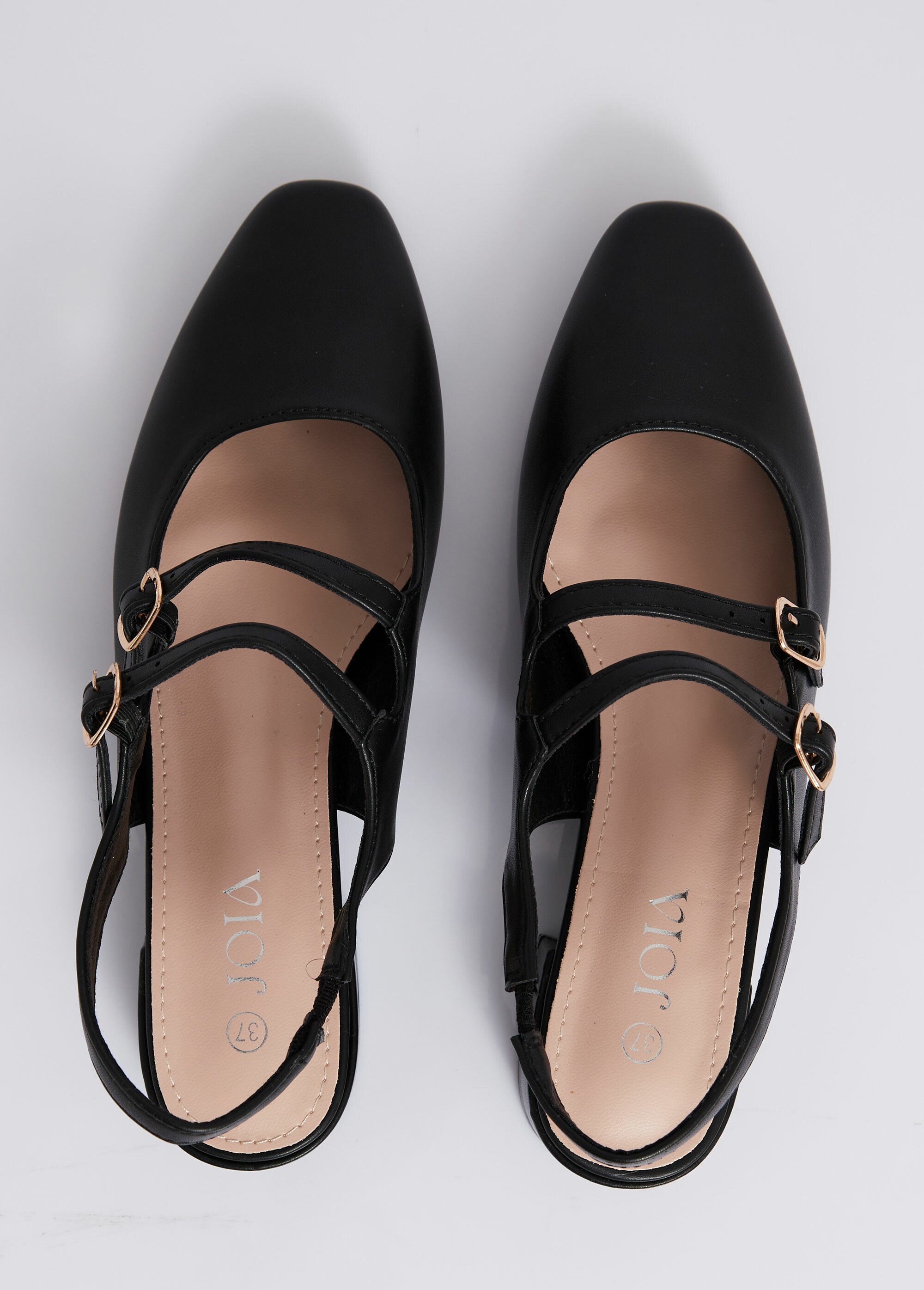 Escarpins slingback avec brides fines Femme Noir JOIH8-1086E OV1